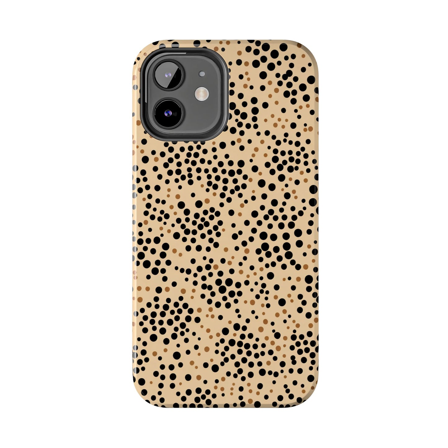 Tan and Black Dot Tough Phone Case