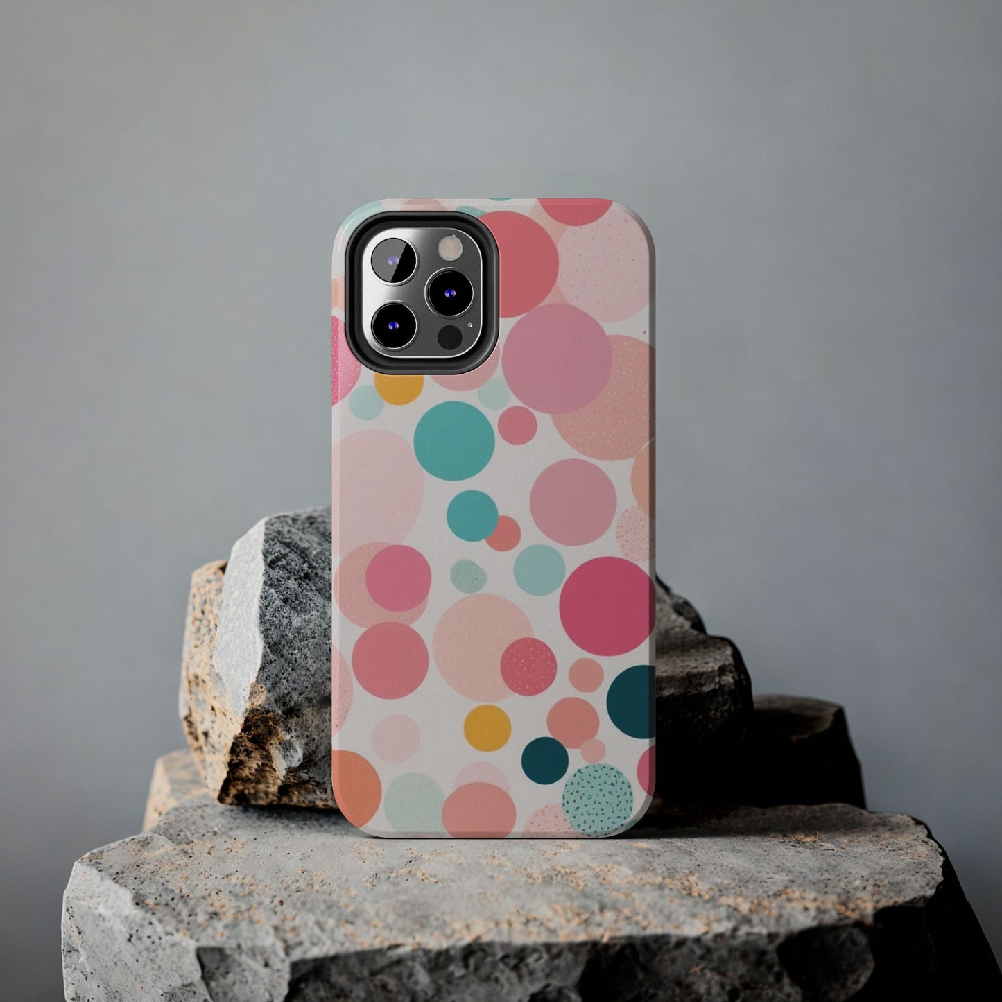 Pink Polka Dot Phone Case for iPhone 16 15 14 13 12 11 X 8 7 Samsung Galaxy S24 S23 S22 S21
