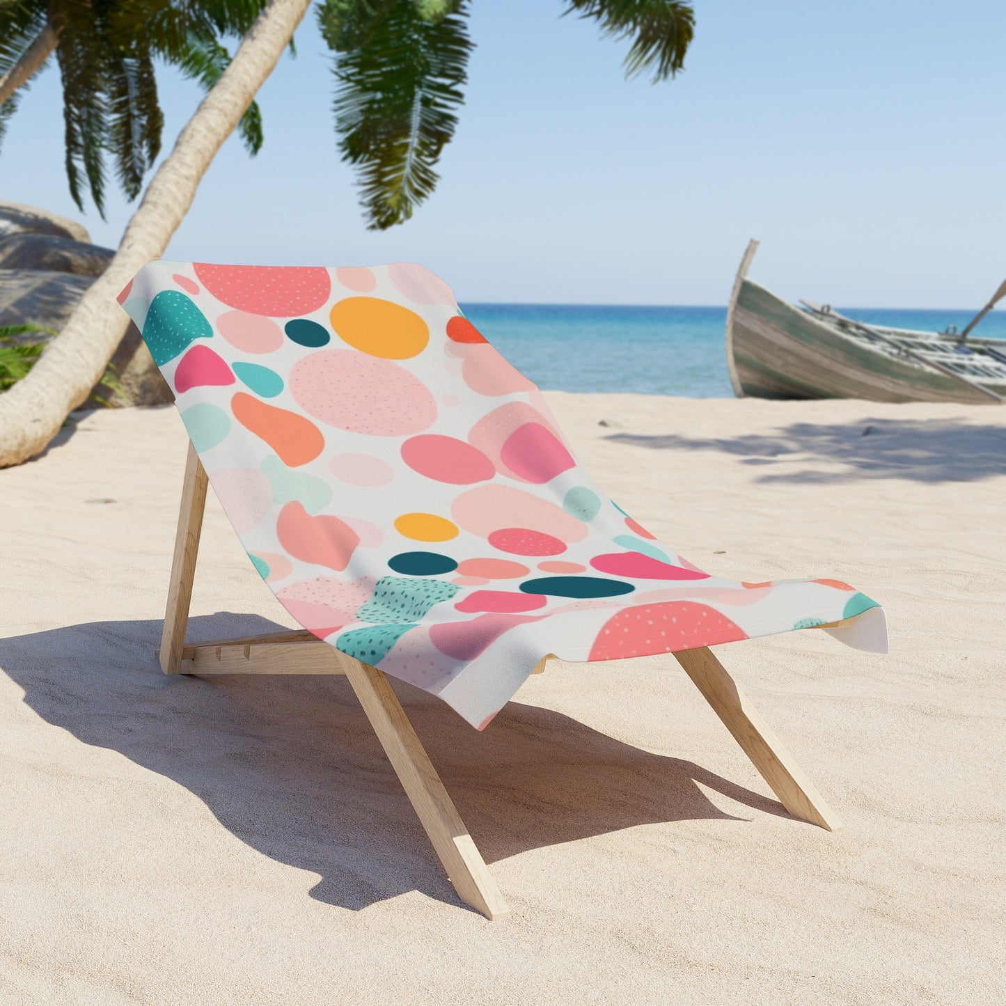 Pink Dot Beach Towel