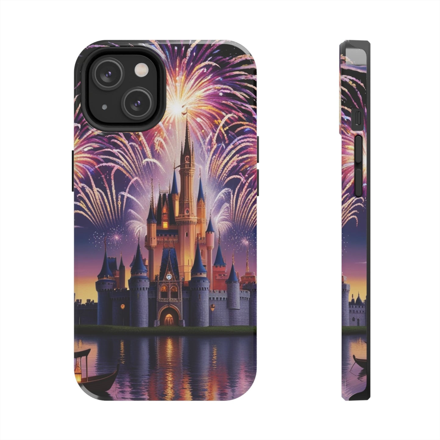 Magical Castle and Fireworks Tough Phone Case for iPhone 16 15 14 13 12 11 X 8 7 Samsung Galaxy S24 S23 S22 S21