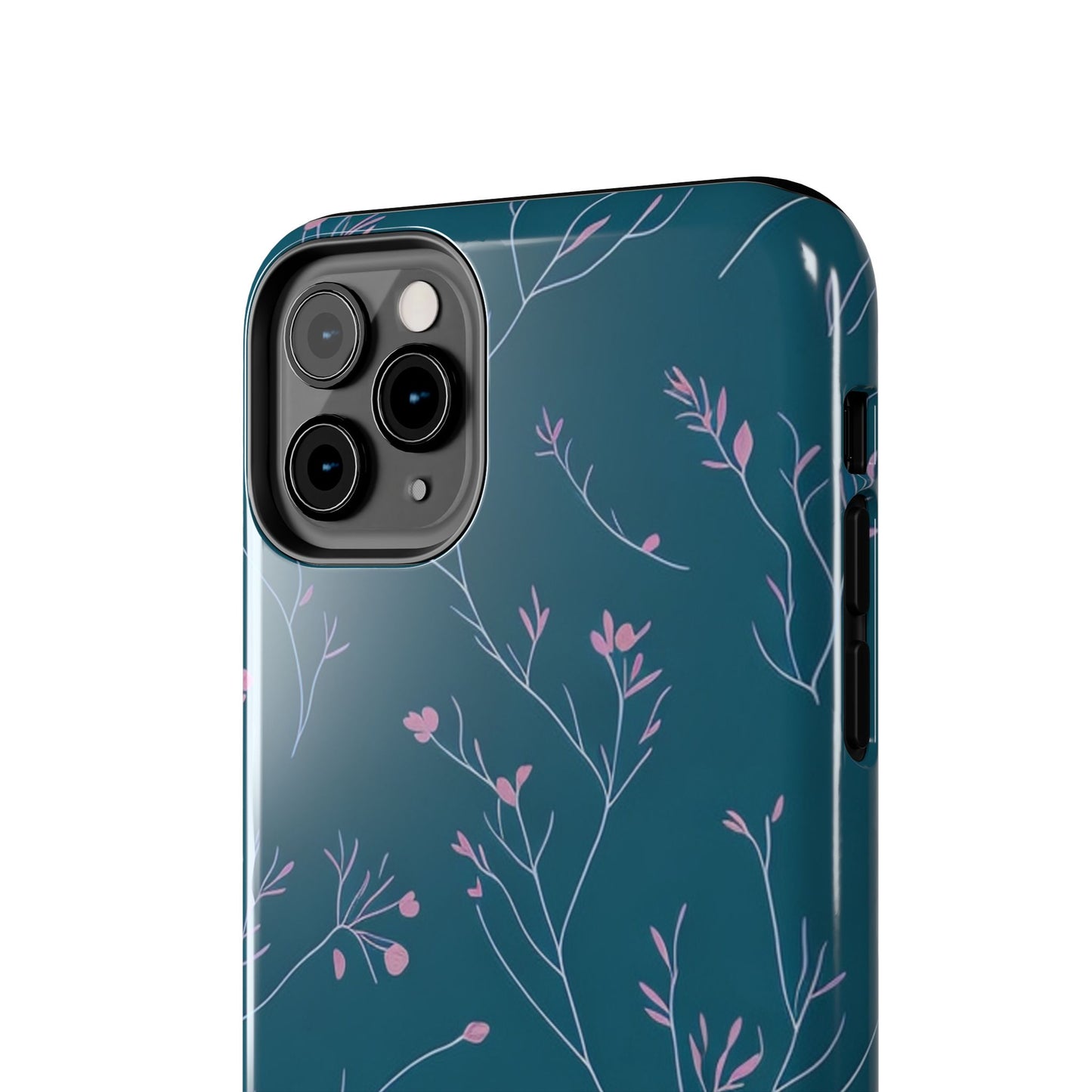 Teal Floral Tough Phone Case