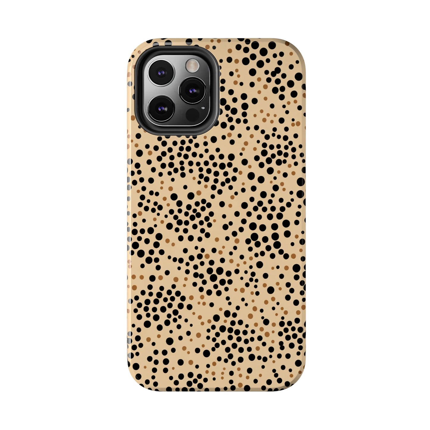Tan and Black Dot Tough Phone Case