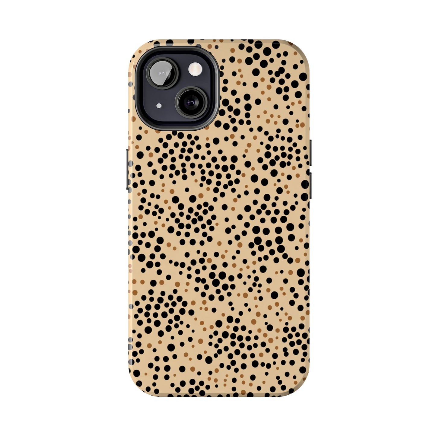 Tan and Black Dot Tough Phone Case