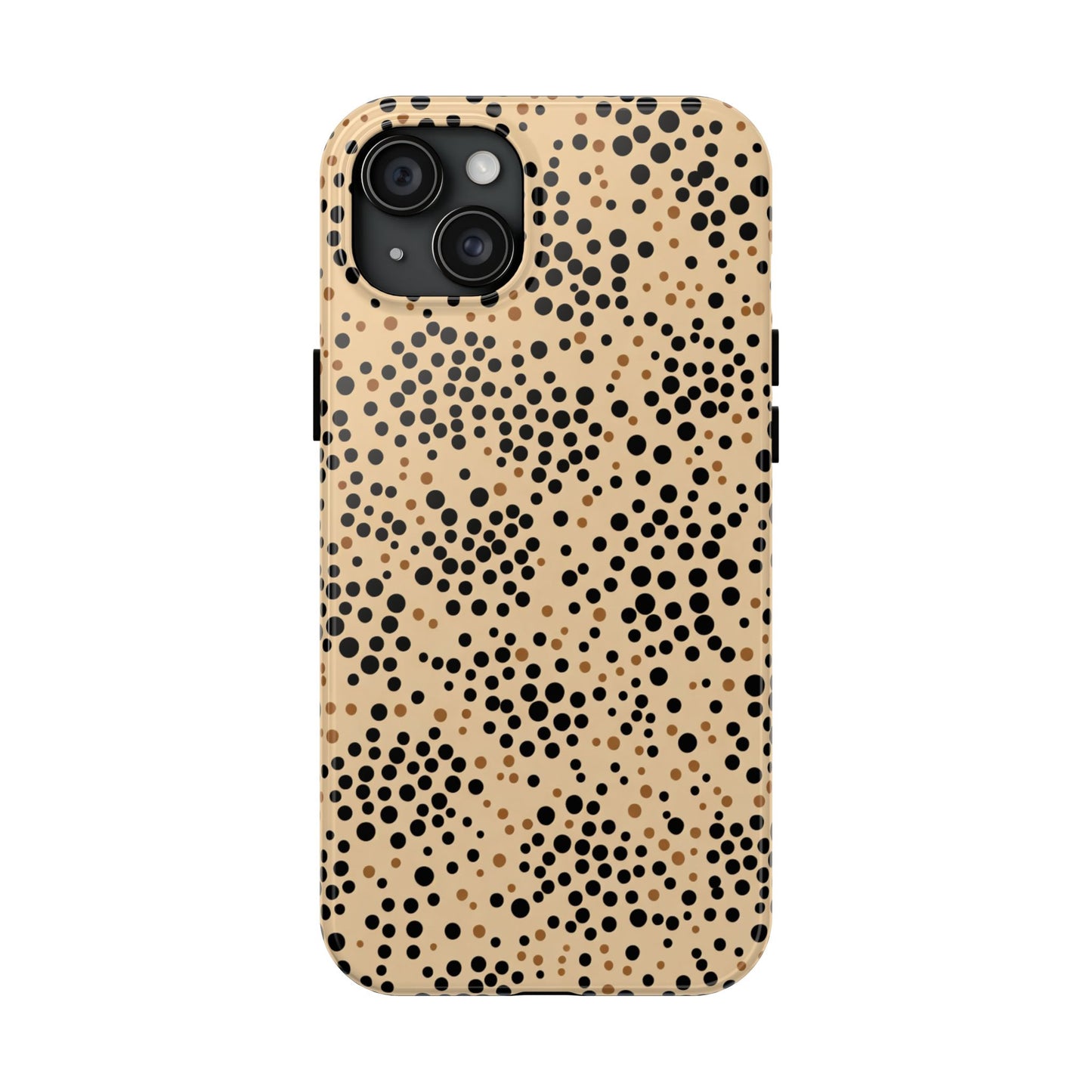 Tan and Black Dot Tough Phone Case