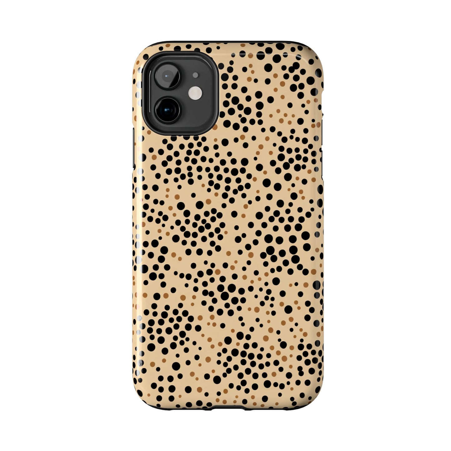 Tan and Black Dot Tough Phone Case