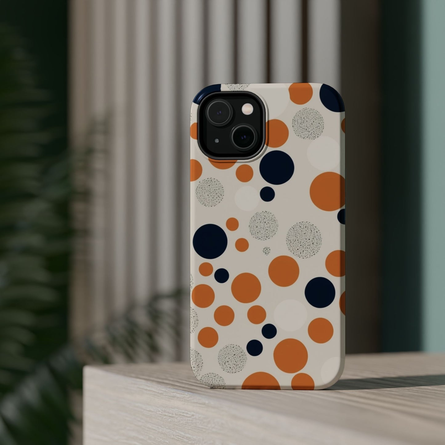 Orange Polka Dot Magnetic Phone Case