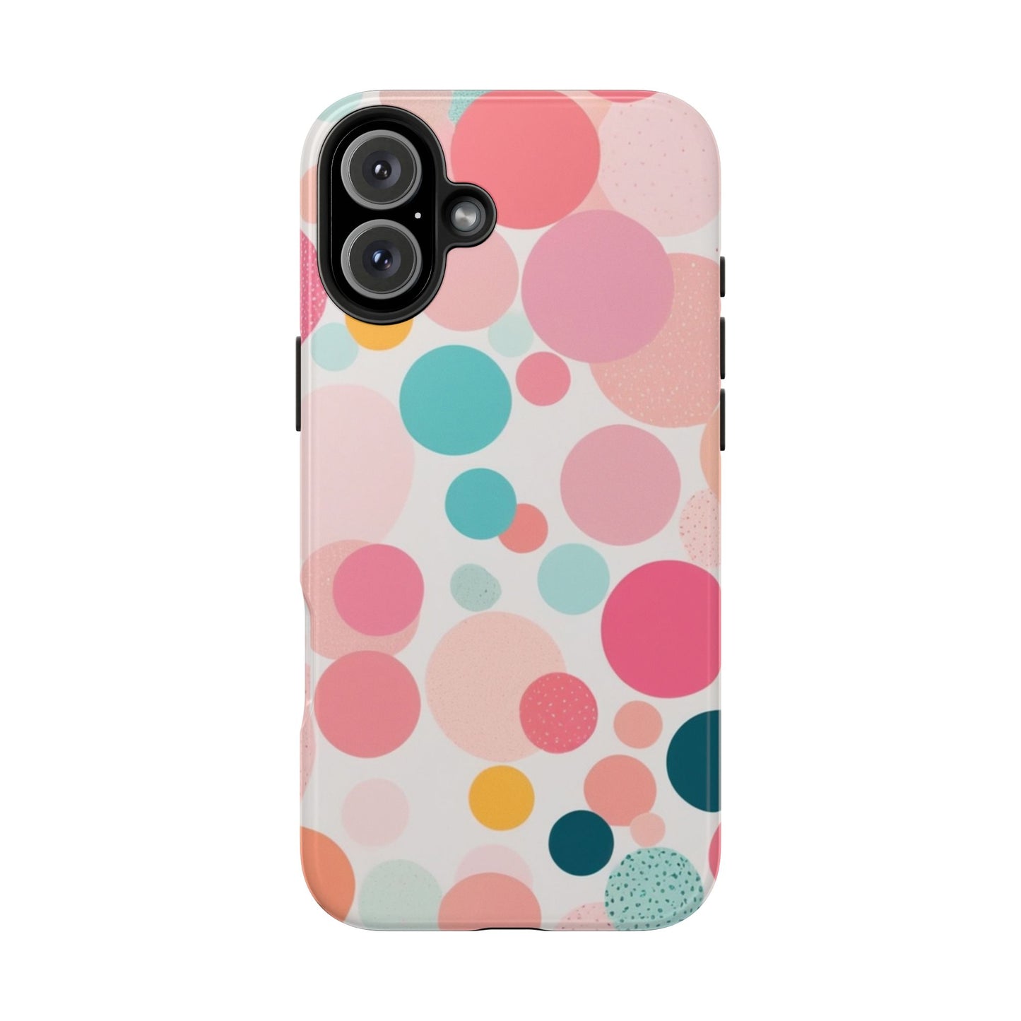 Pink Polka Dot Phone Case for iPhone 16 15 14 13 12 11 X 8 7 Samsung Galaxy S24 S23 S22 S21