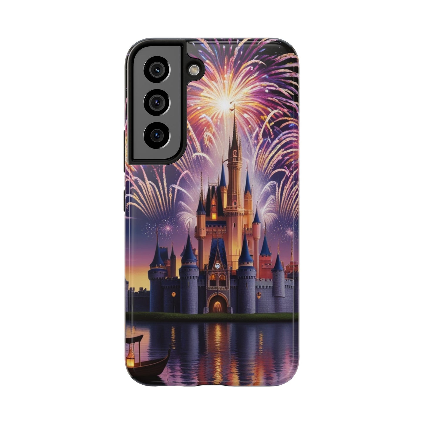 Magical Castle and Fireworks Tough Phone Case for iPhone 16 15 14 13 12 11 X 8 7 Samsung Galaxy S24 S23 S22 S21