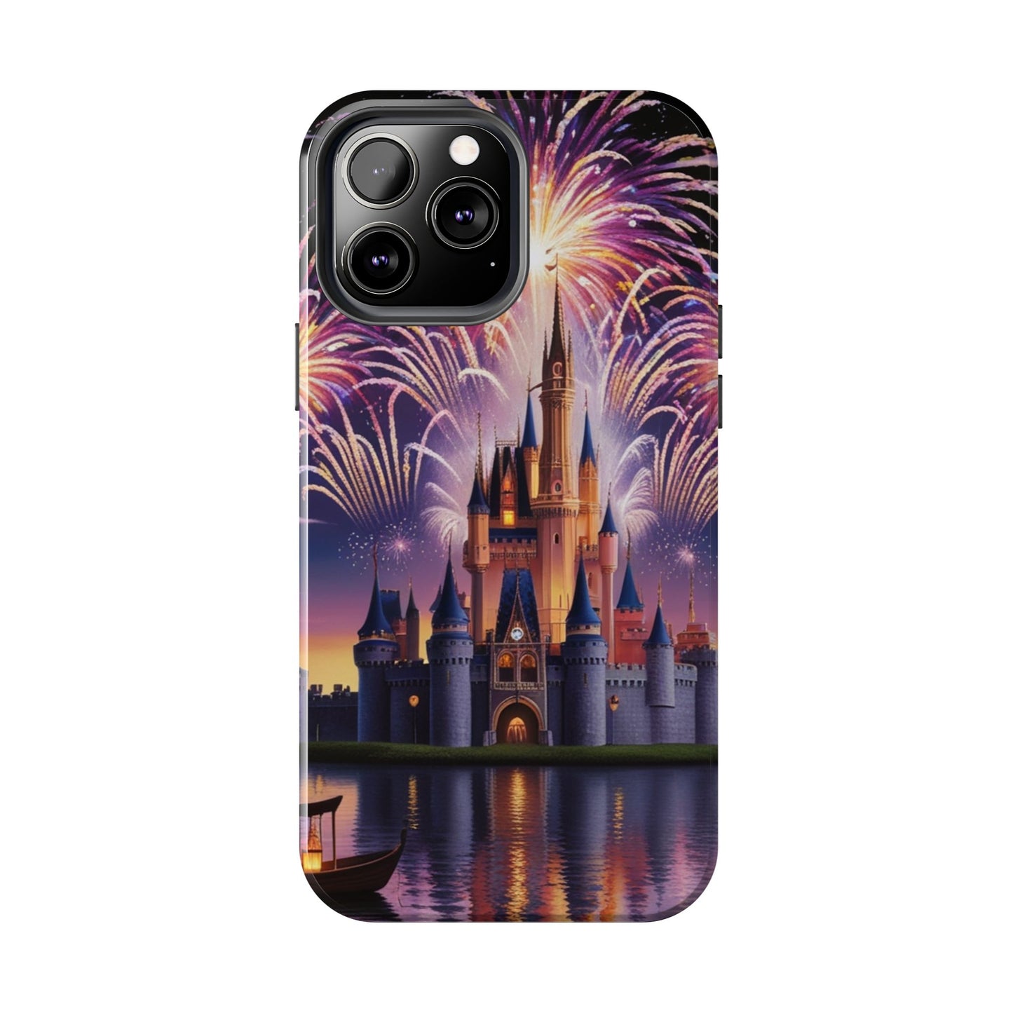 Magical Castle and Fireworks Tough Phone Case for iPhone 16 15 14 13 12 11 X 8 7 Samsung Galaxy S24 S23 S22 S21