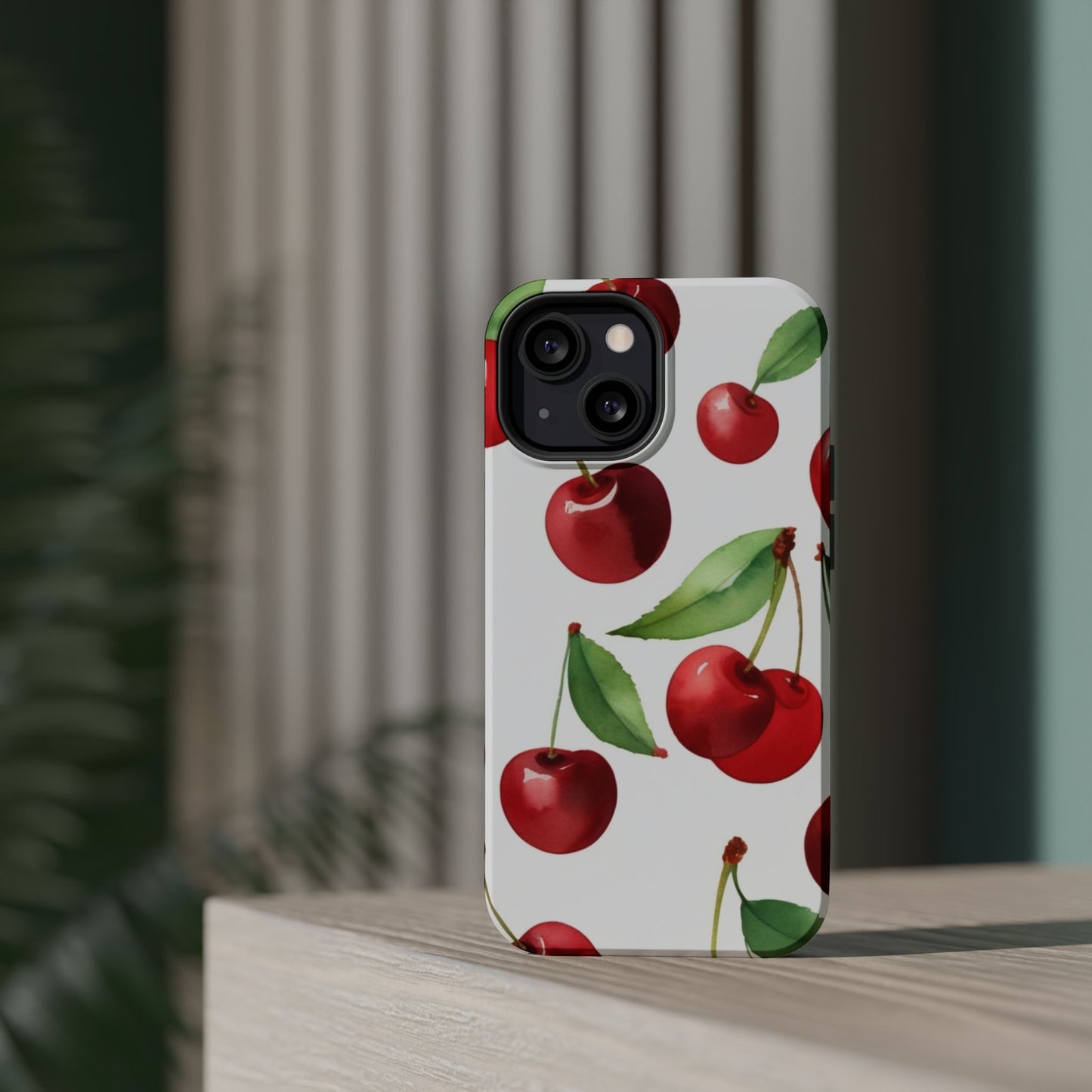 Cherry Print Magnetic Tough Case