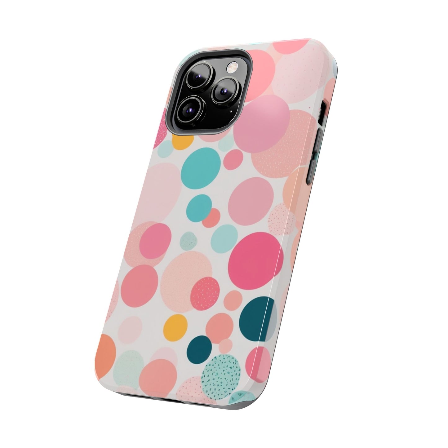 Pink Polka Dot Phone Case for iPhone 16 15 14 13 12 11 X 8 7 Samsung Galaxy S24 S23 S22 S21