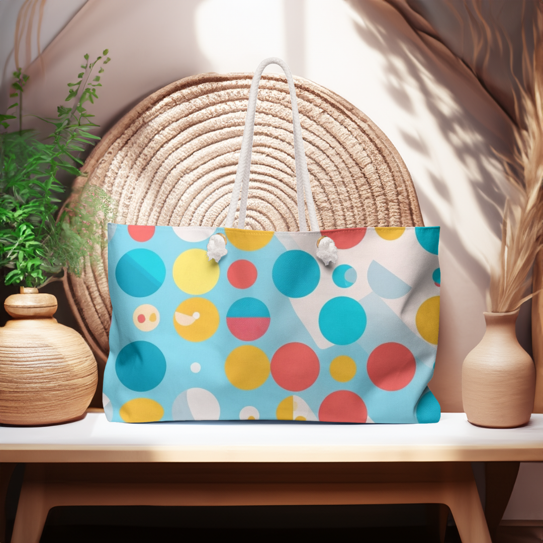 Abstract Dot Weekender Travel and Beach Bag
