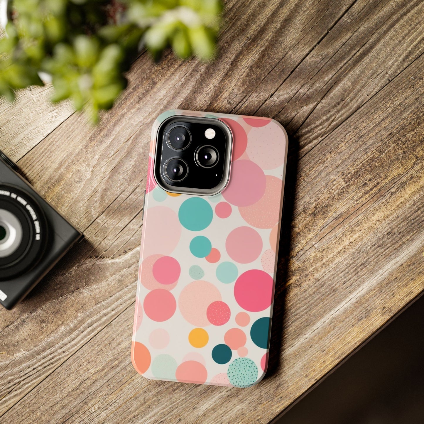 Pink Polka Dot Phone Case for iPhone 16 15 14 13 12 11 X 8 7 Samsung Galaxy S24 S23 S22 S21