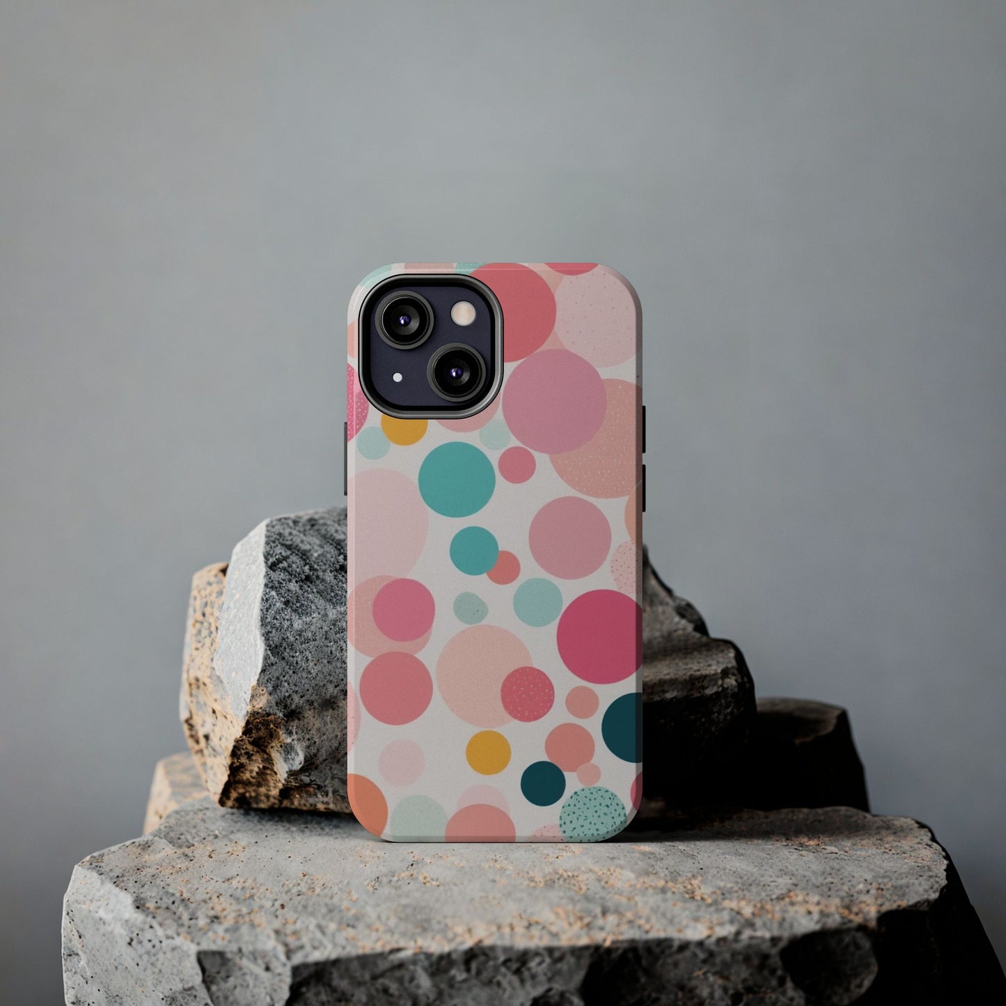 Pink Polka Dot Phone Case for iPhone 16 15 14 13 12 11 X 8 7 Samsung Galaxy S24 S23 S22 S21