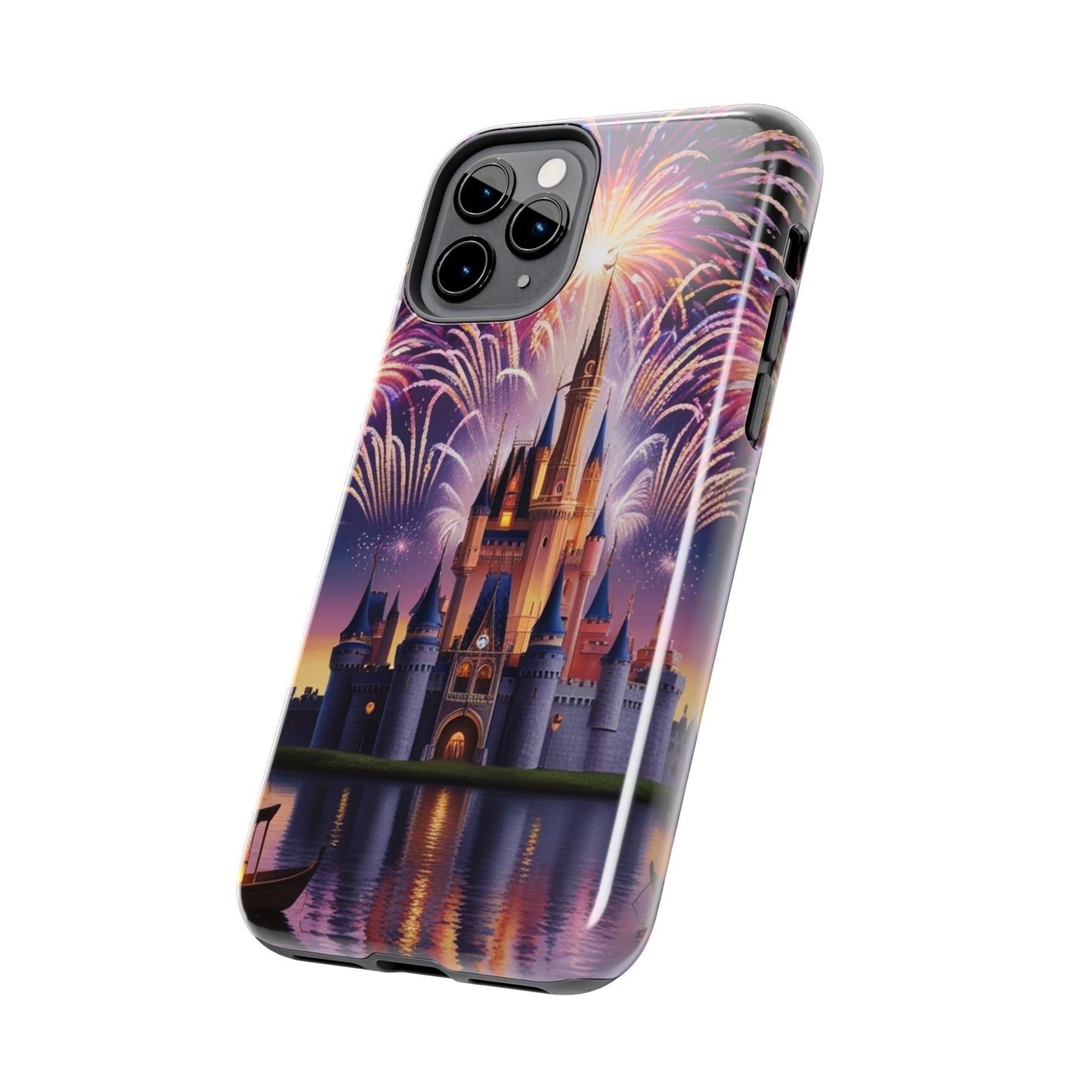 Magical Castle and Fireworks Tough Phone Case for iPhone 16 15 14 13 12 11 X 8 7 Samsung Galaxy S24 S23 S22 S21