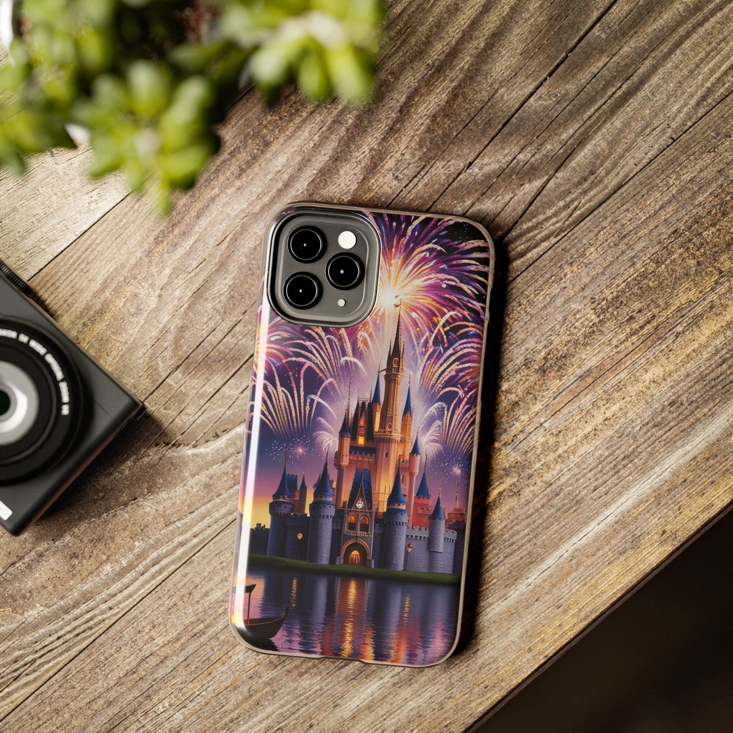 Magical Castle and Fireworks Tough Phone Case for iPhone 16 15 14 13 12 11 X 8 7 Samsung Galaxy S24 S23 S22 S21