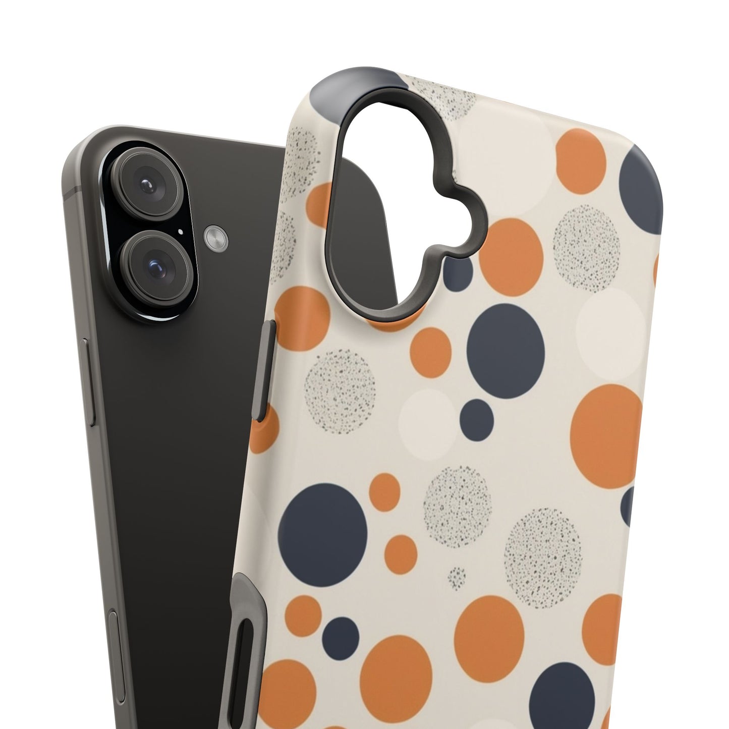 Orange Polka Dot Magnetic Phone Case