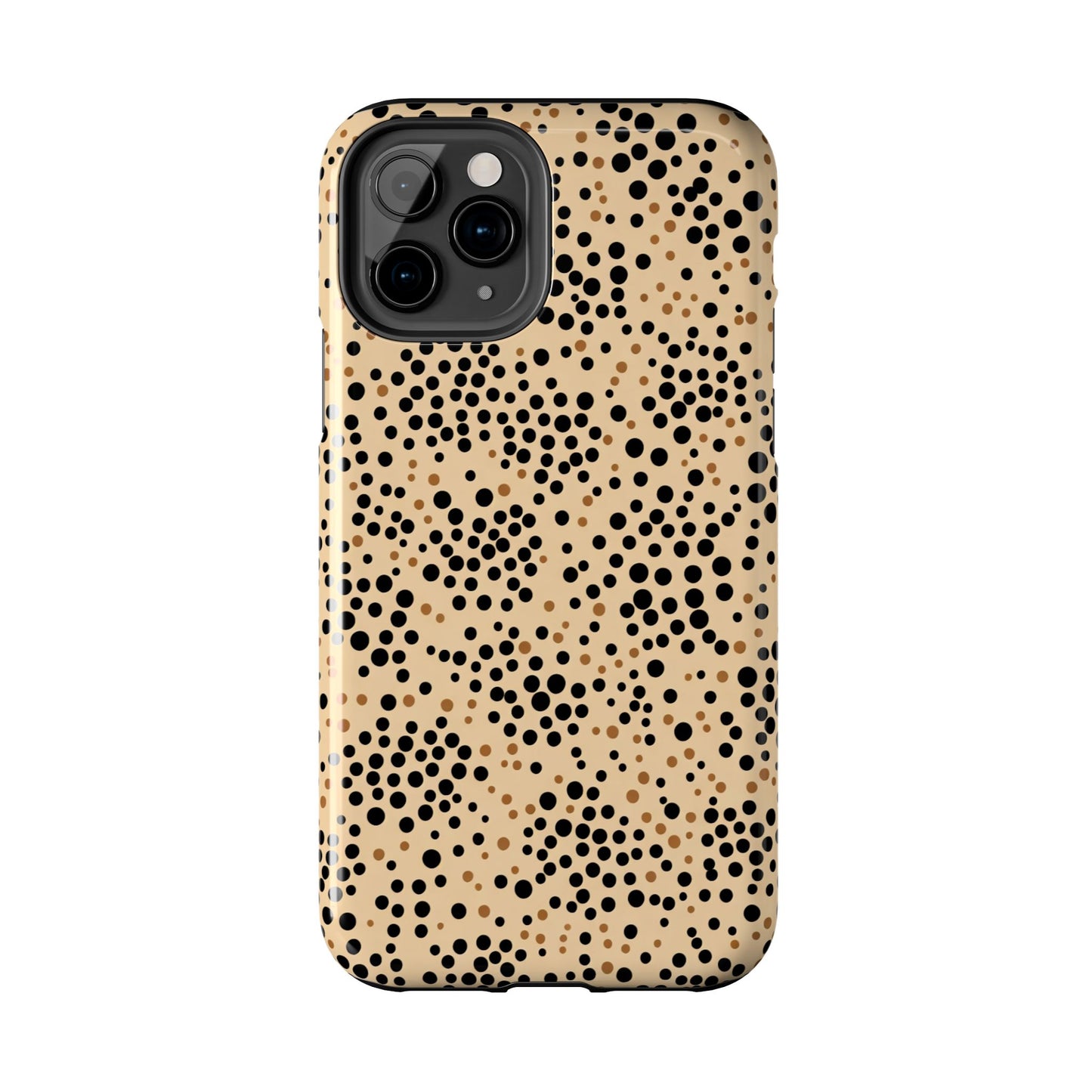 Tan and Black Dot Tough Phone Case