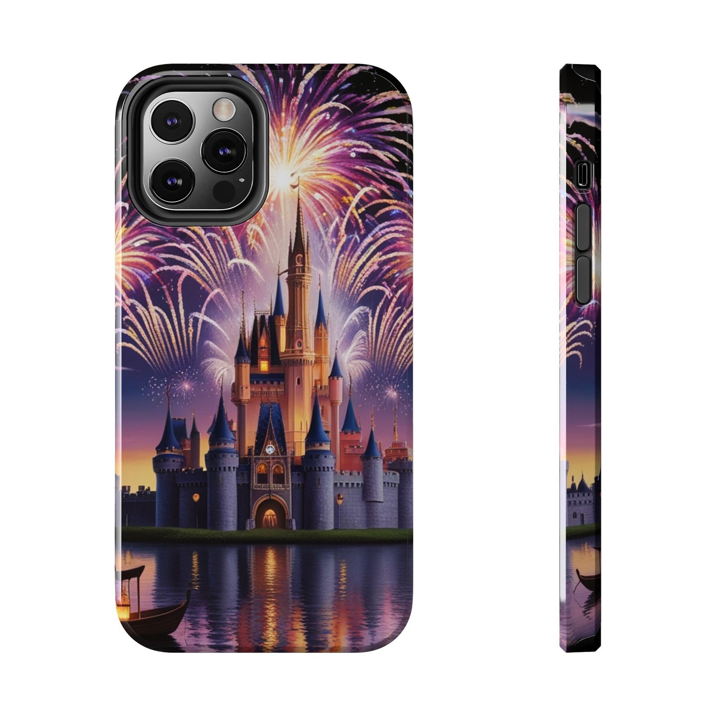 Magical Castle and Fireworks Tough Phone Case for iPhone 16 15 14 13 12 11 X 8 7 Samsung Galaxy S24 S23 S22 S21