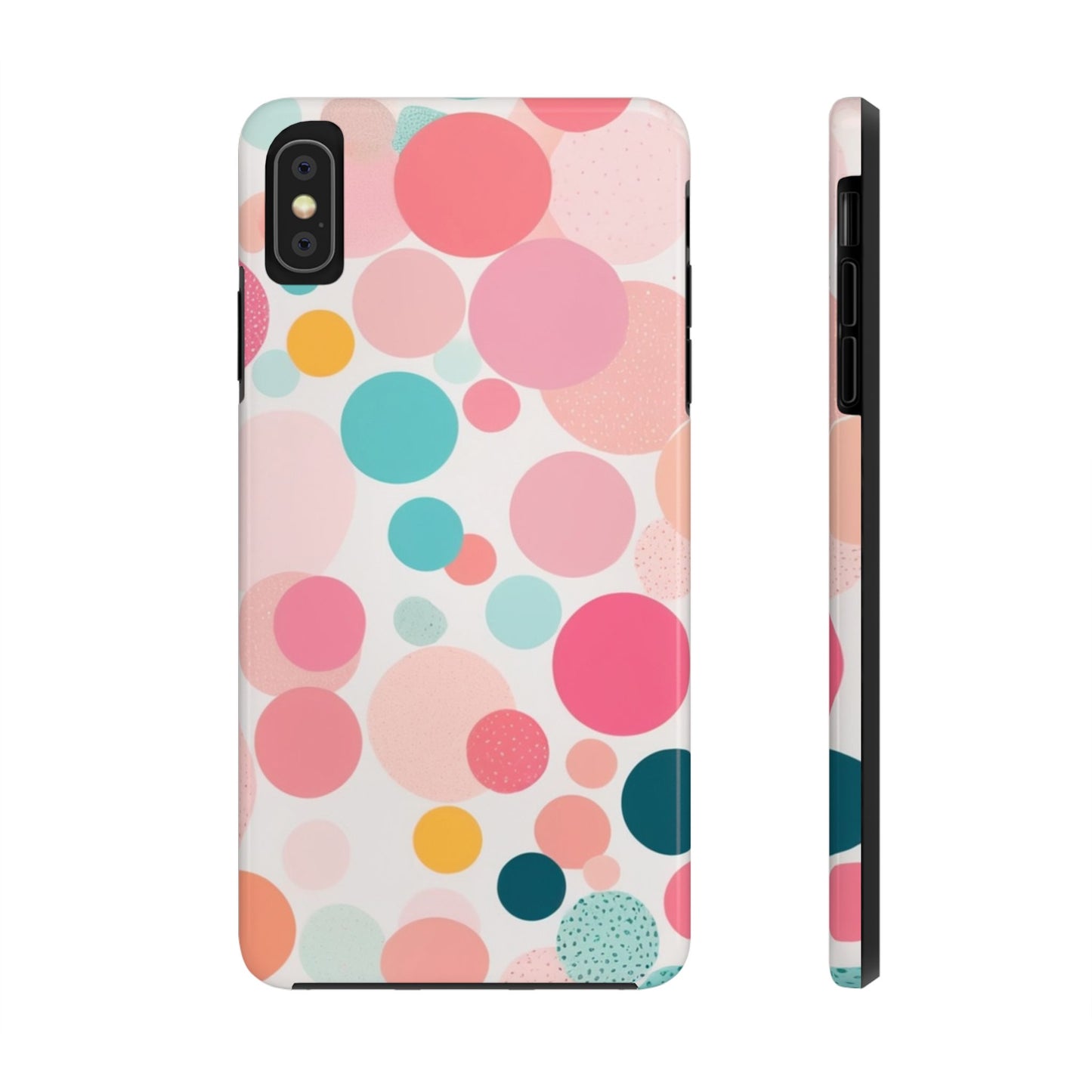 Pink Polka Dot Phone Case for iPhone 16 15 14 13 12 11 X 8 7 Samsung Galaxy S24 S23 S22 S21