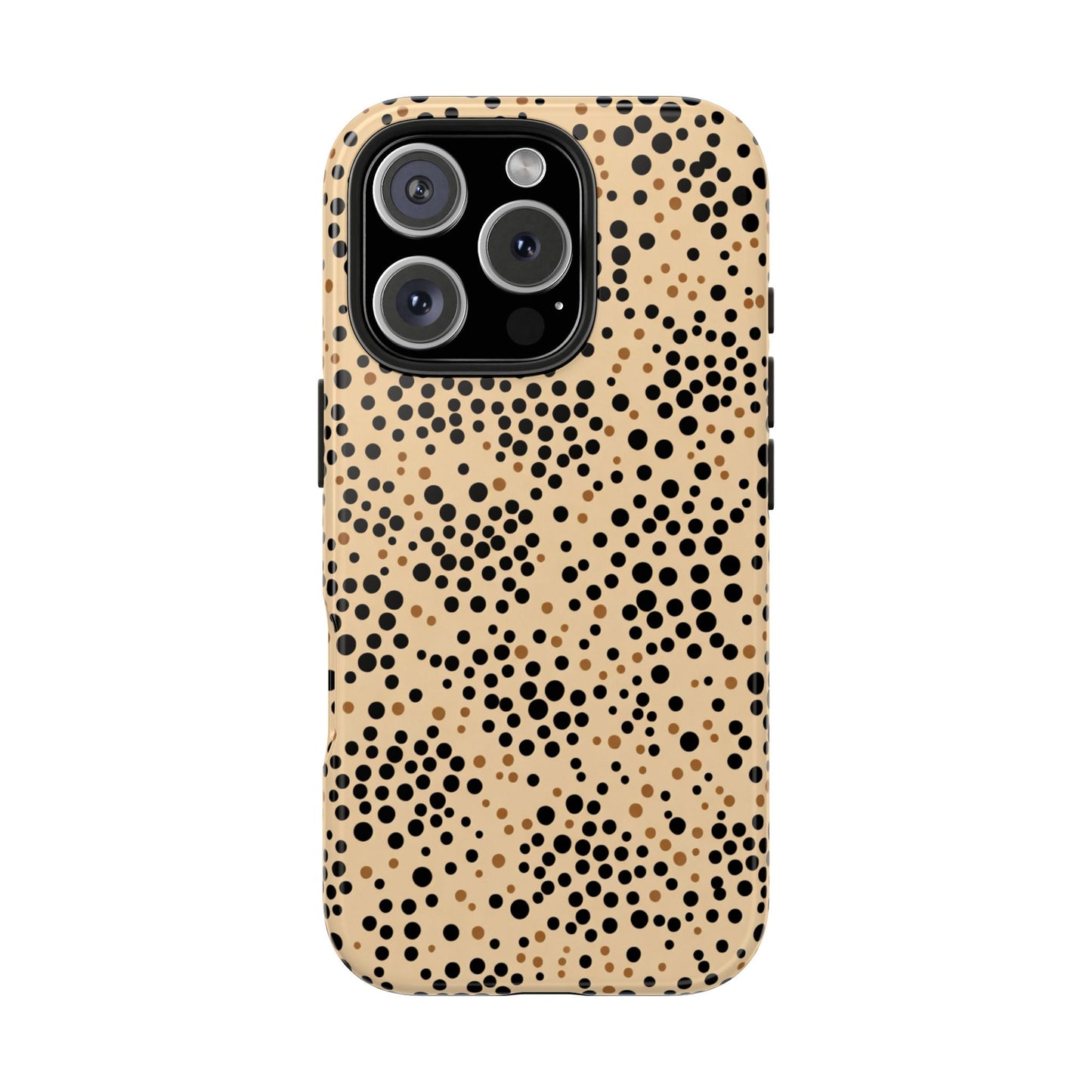 Tan and Black Dot Tough Phone Case