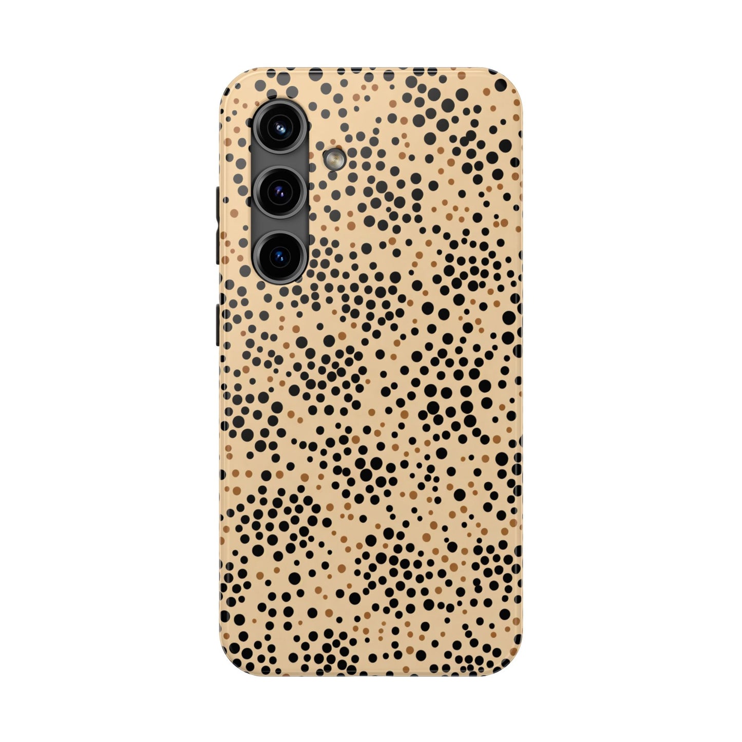 Tan and Black Dot Tough Phone Case