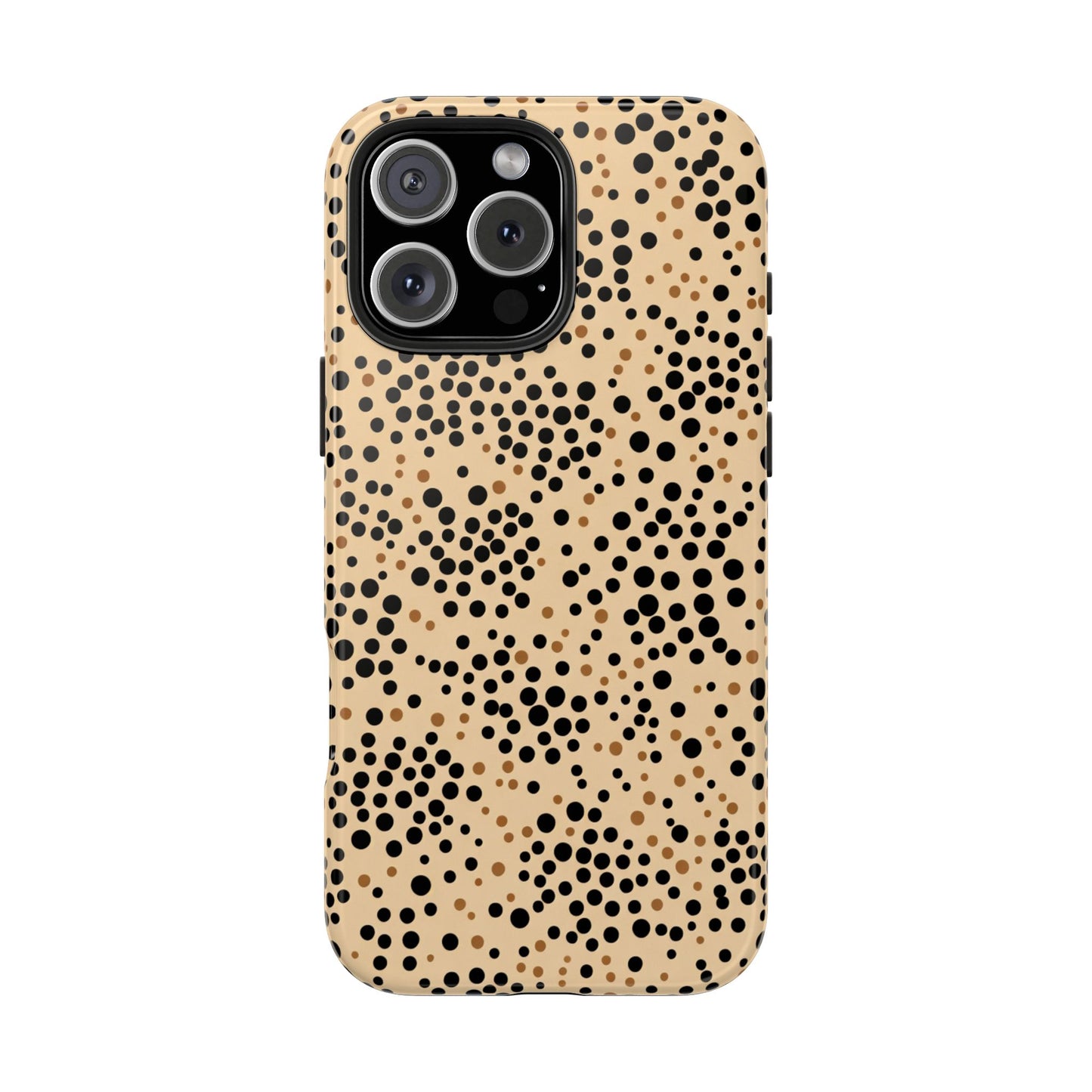 Tan and Black Dot Tough Phone Case