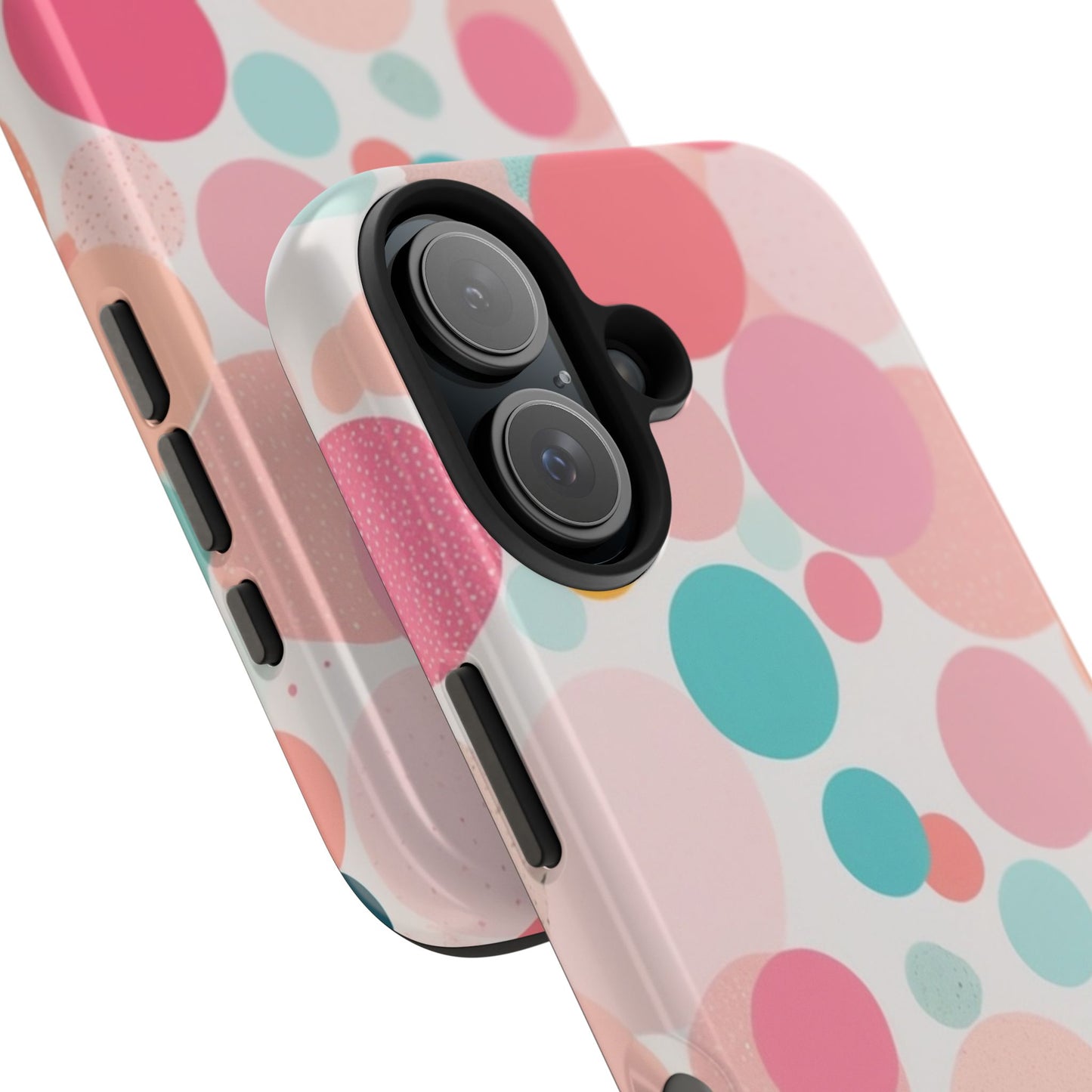 Pink Polka Dot Phone Case for iPhone 16 15 14 13 12 11 X 8 7 Samsung Galaxy S24 S23 S22 S21