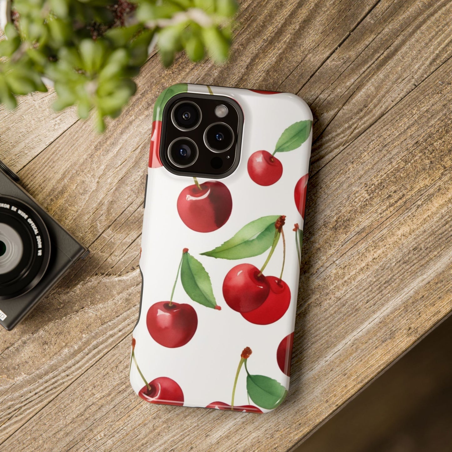 Cherry Print Magnetic Tough Case