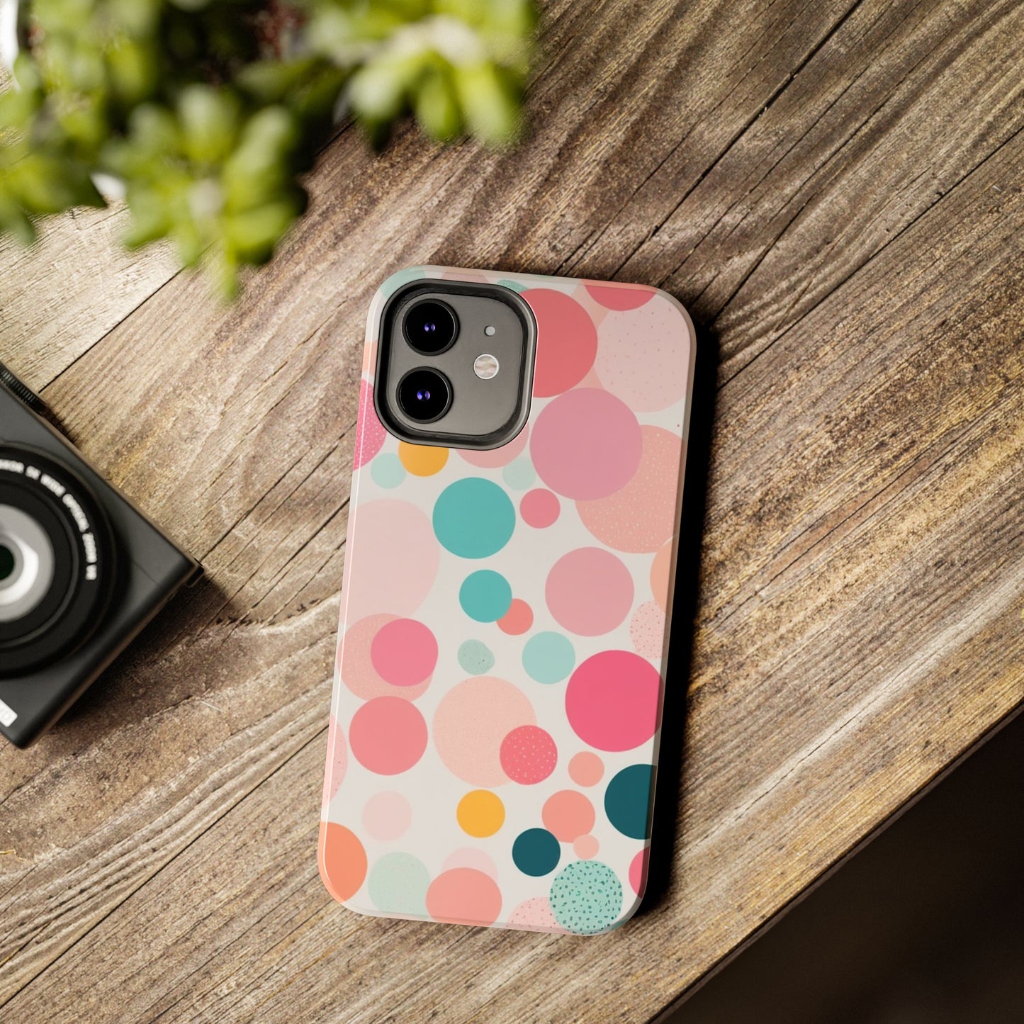 Pink Polka Dot Phone Case for iPhone 16 15 14 13 12 11 X 8 7 Samsung Galaxy S24 S23 S22 S21