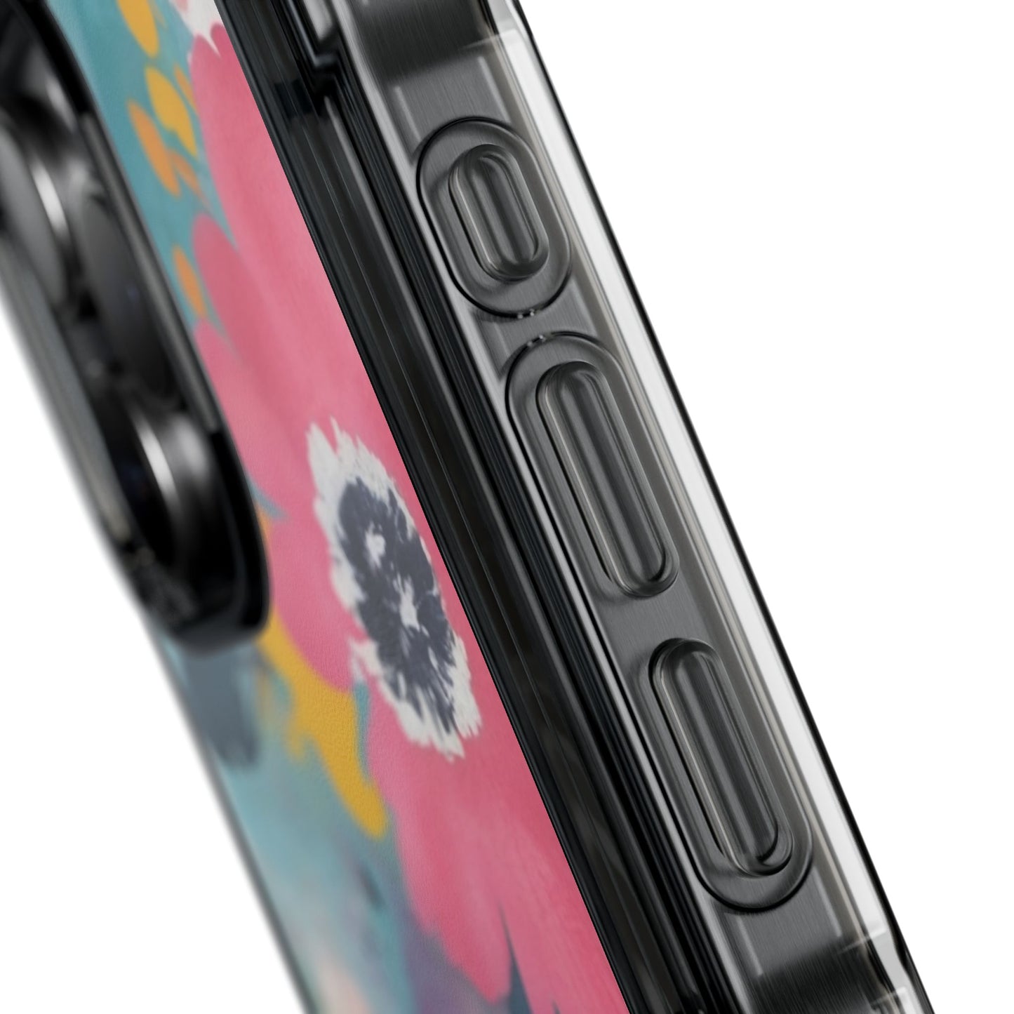 Vibrant Floral Magnetic Clear Impact Case for iPhone 16 15 14