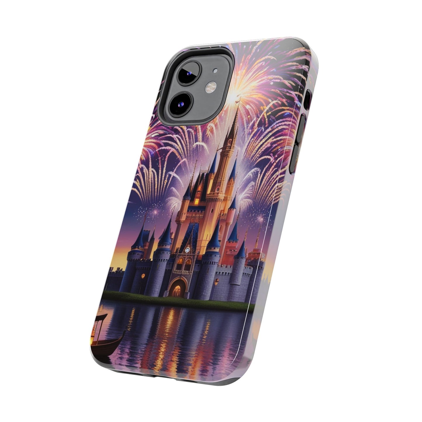 Magical Castle and Fireworks Tough Phone Case for iPhone 16 15 14 13 12 11 X 8 7 Samsung Galaxy S24 S23 S22 S21