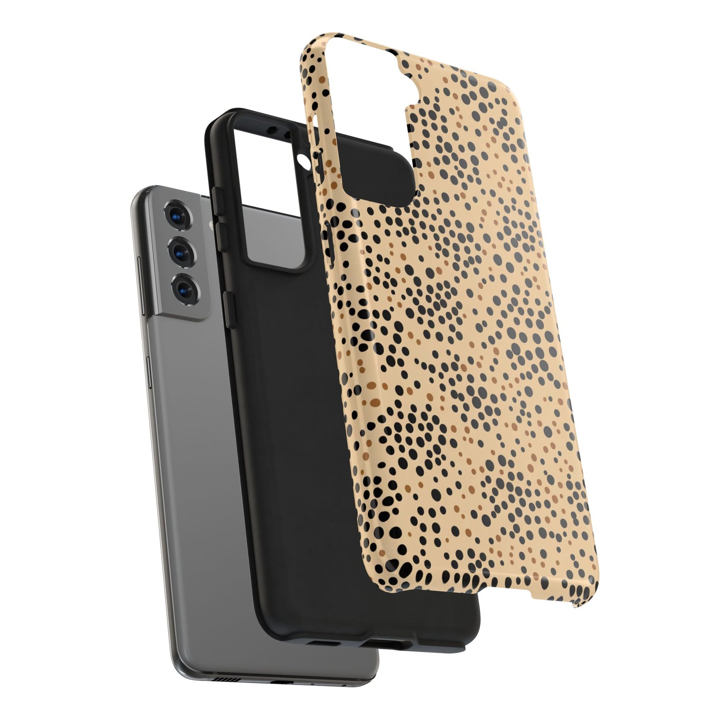 Tan and Black Dot Tough Phone Case