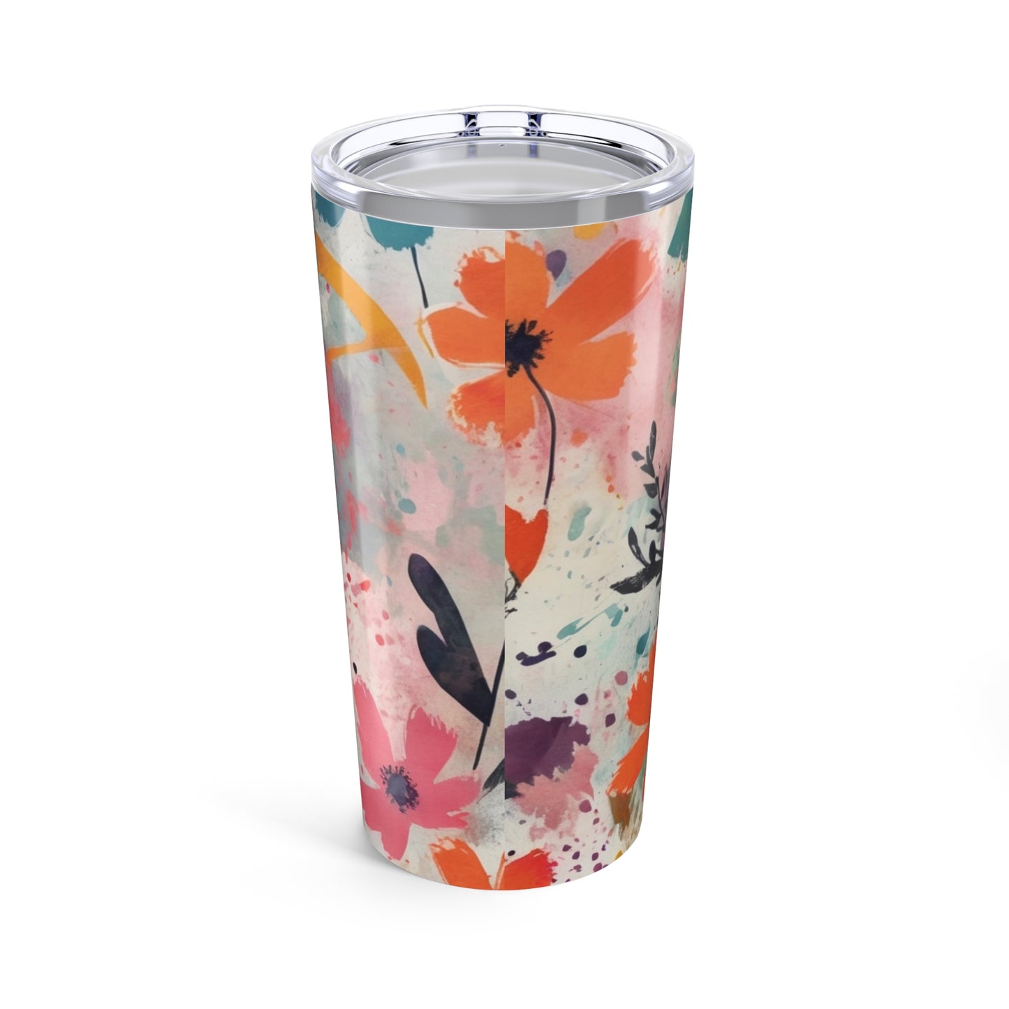 Summer Floral Print Tumbler 20oz