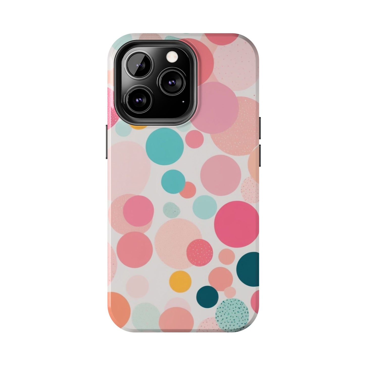 Pink Polka Dot Phone Case for iPhone 16 15 14 13 12 11 X 8 7 Samsung Galaxy S24 S23 S22 S21