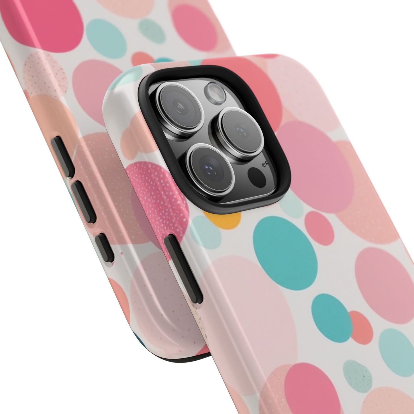 Pink Polka Dot Phone Case for iPhone 16 15 14 13 12 11 X 8 7 Samsung Galaxy S24 S23 S22 S21