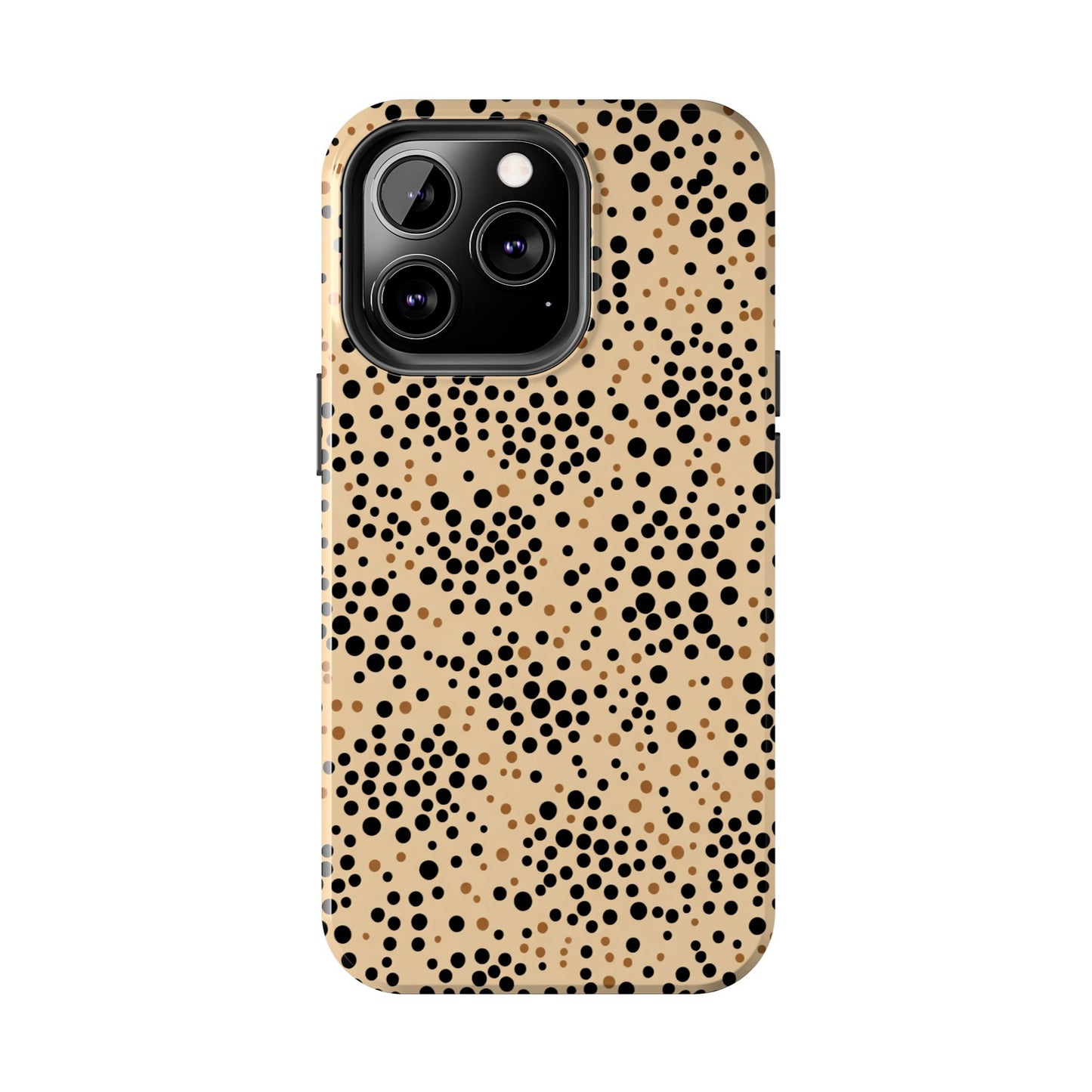 Tan and Black Dot Tough Phone Case
