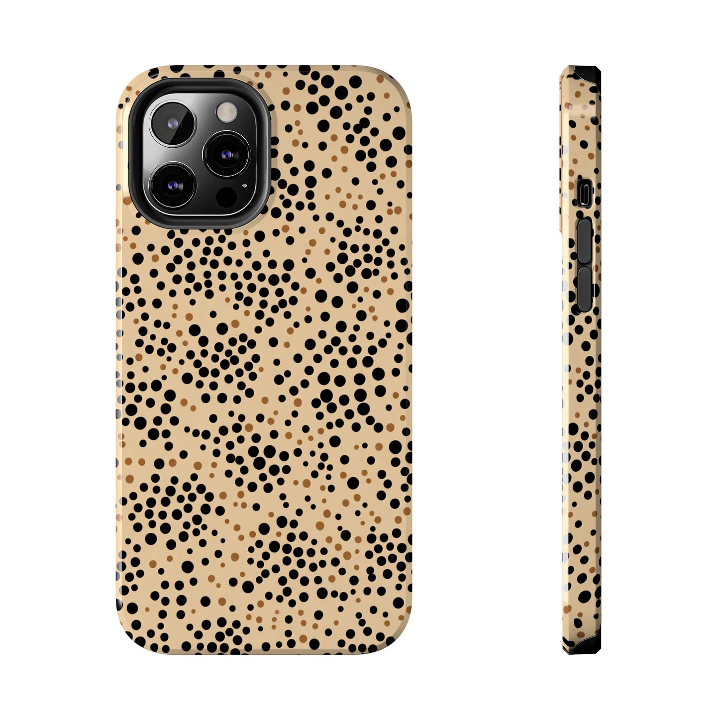 Tan and Black Dot Tough Phone Case