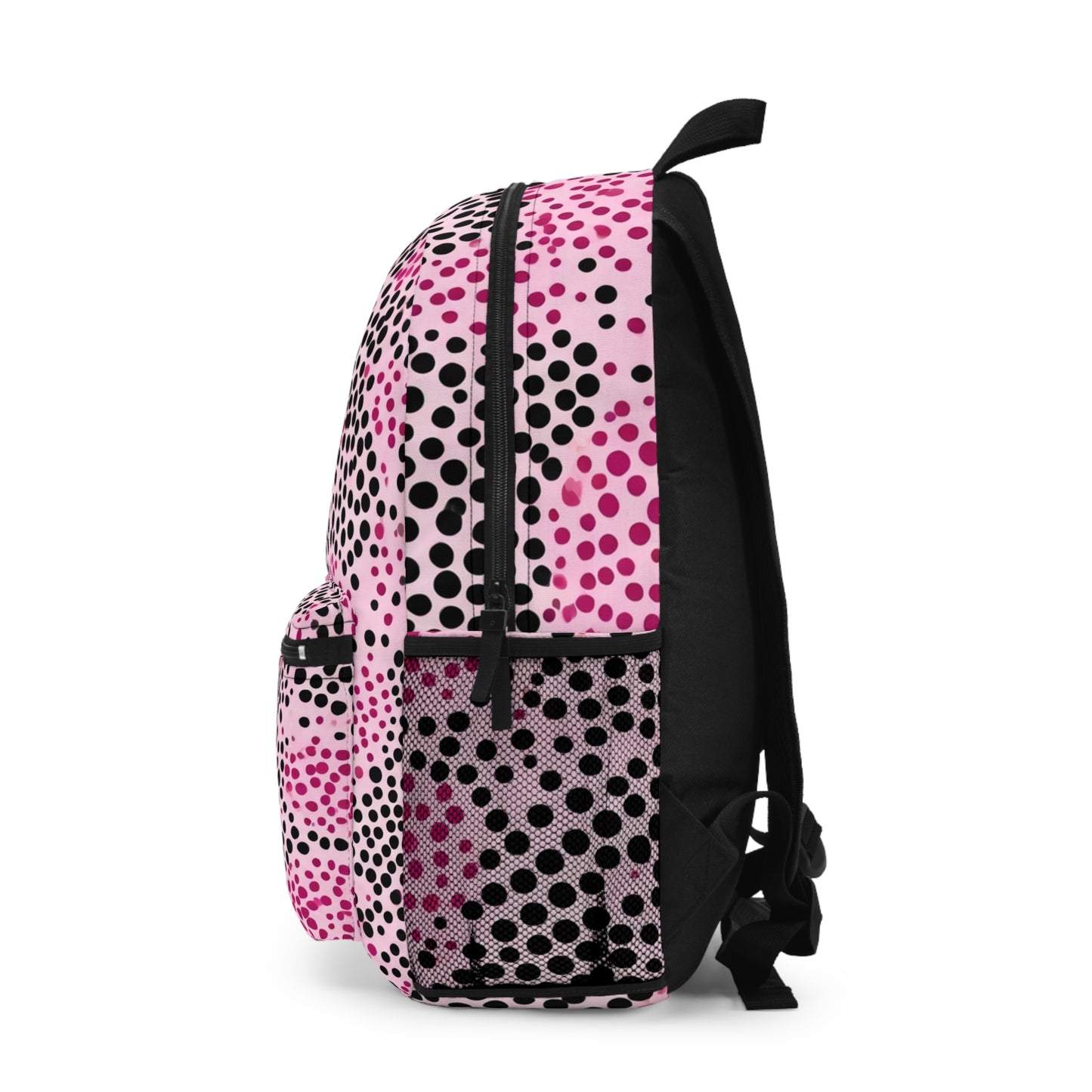 Pink and Back Dot Backpack