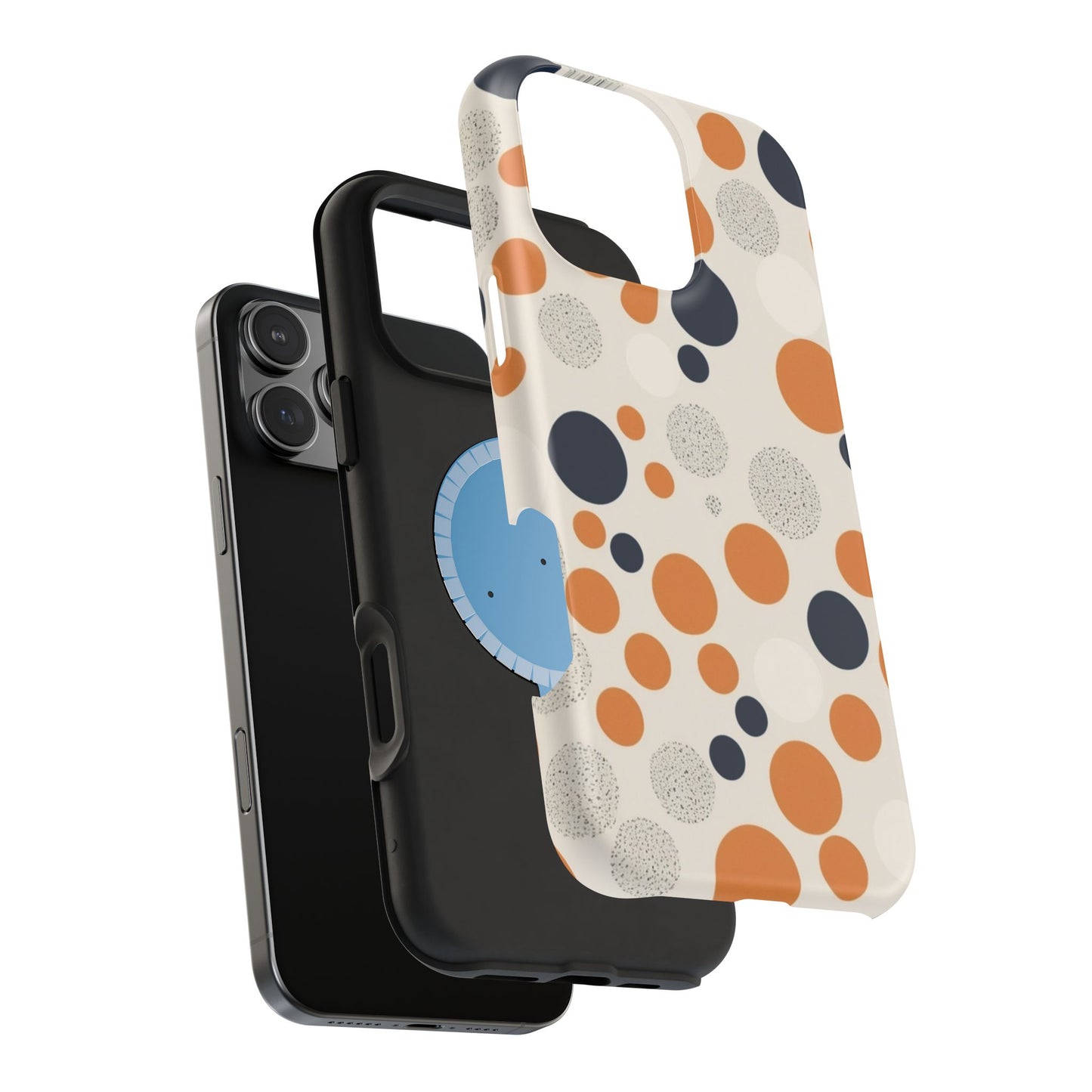 Orange Polka Dot Magnetic Phone Case