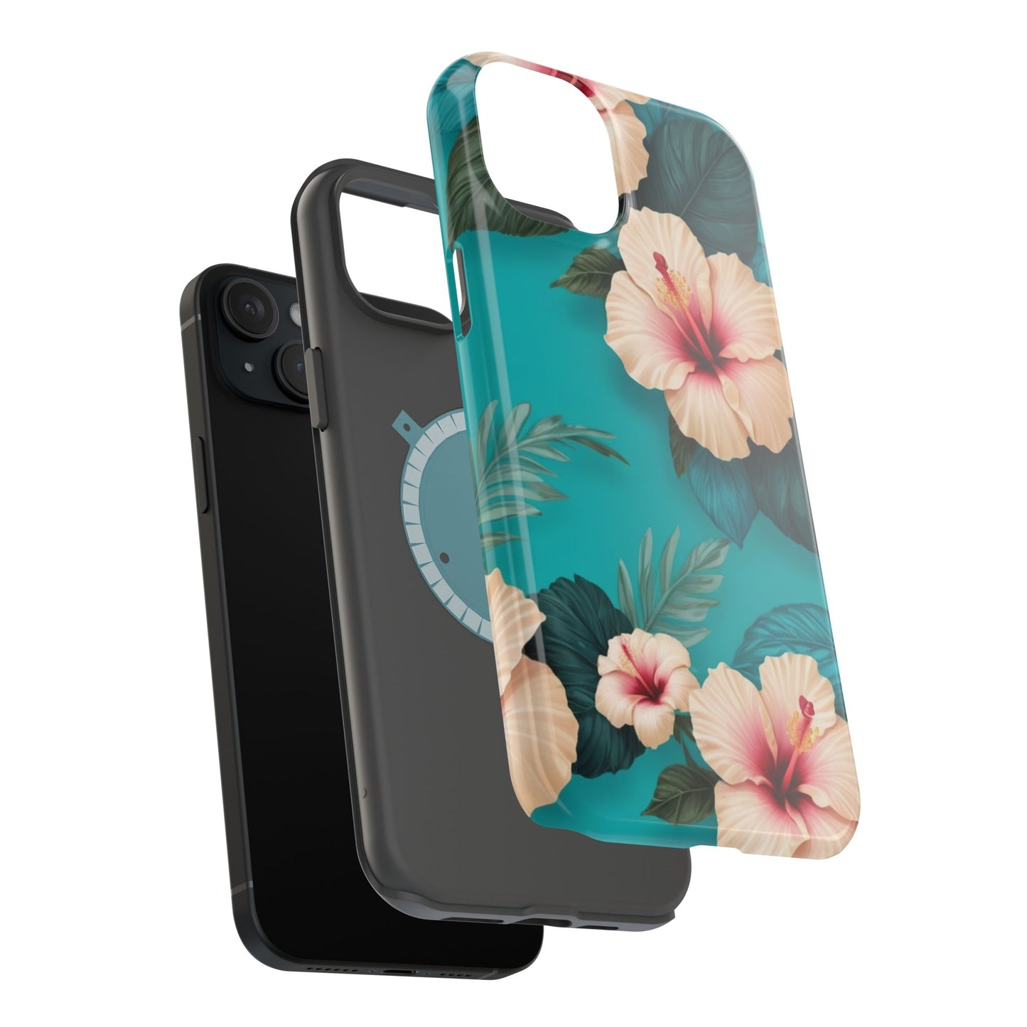 Tropical Floral Magnetic Tough Phone Case for iPhone 16 15 14 13
