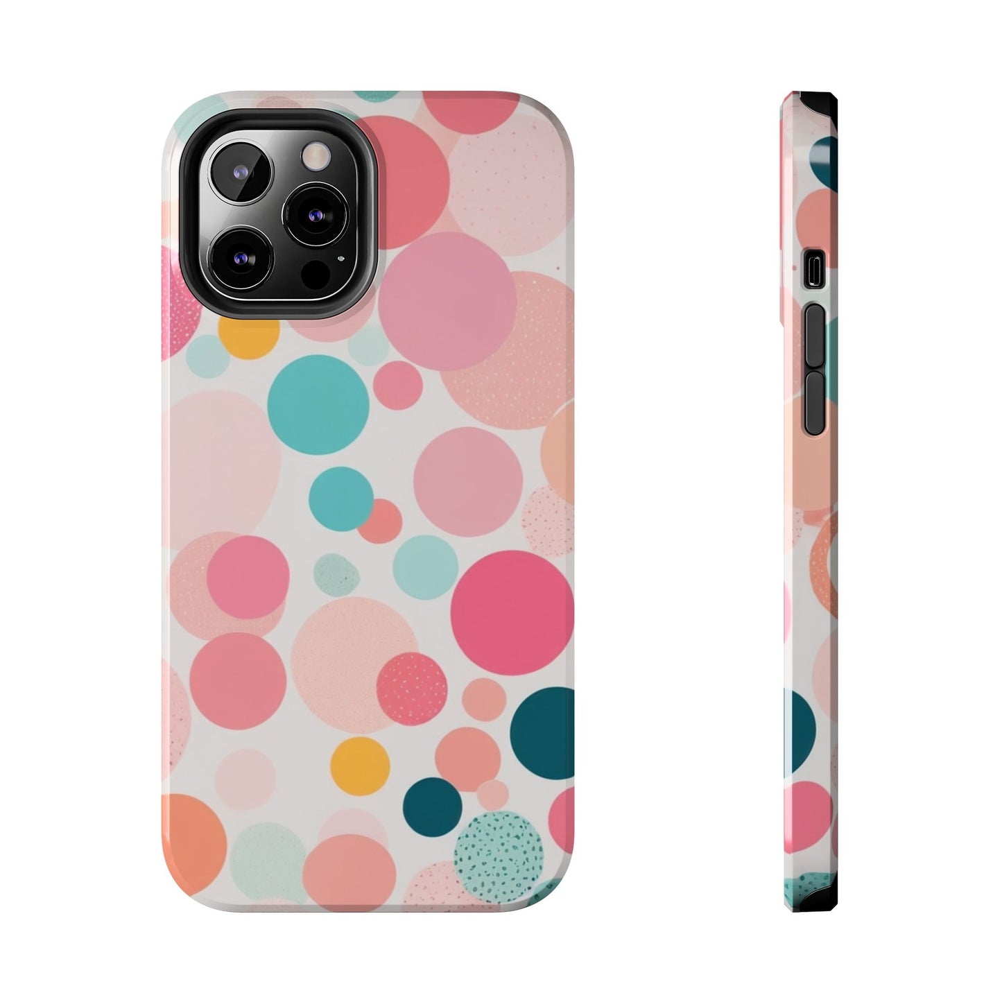 Pink Polka Dot Phone Case for iPhone 16 15 14 13 12 11 X 8 7 Samsung Galaxy S24 S23 S22 S21