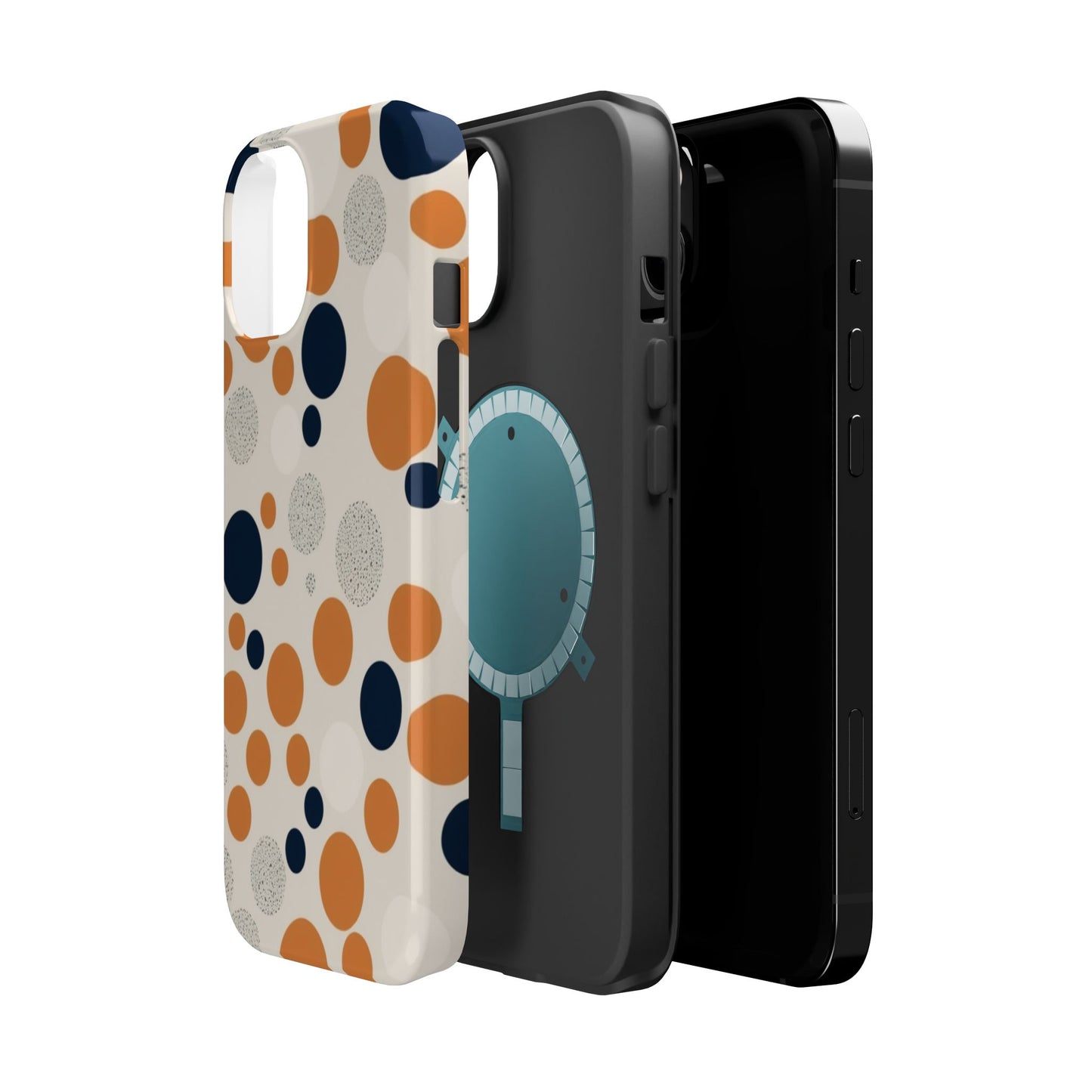 Orange Polka Dot Magnetic Phone Case