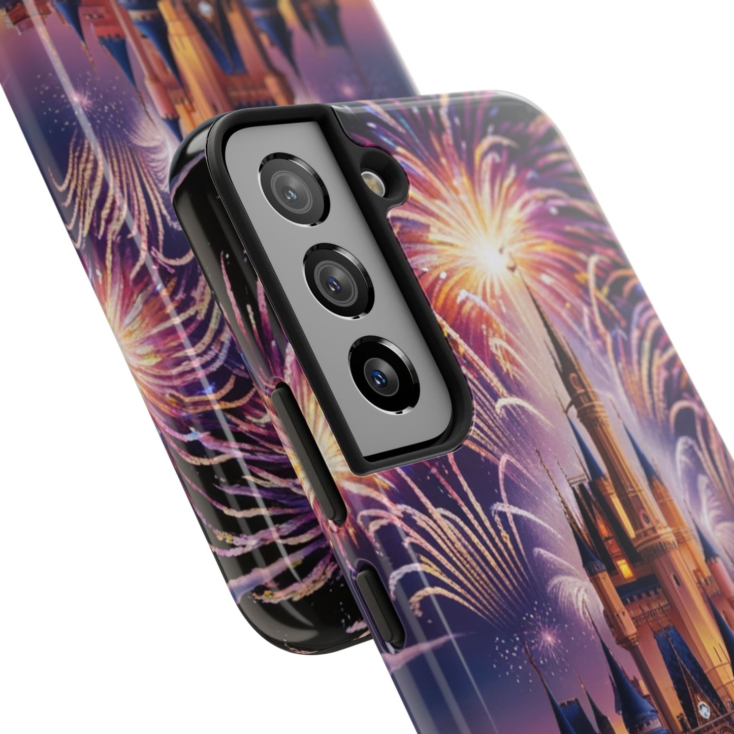 Magical Castle and Fireworks Tough Phone Case for iPhone 16 15 14 13 12 11 X 8 7 Samsung Galaxy S24 S23 S22 S21