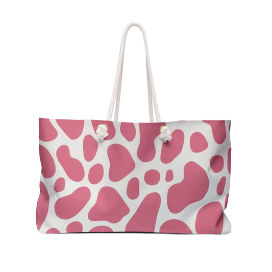 Pink Animal Print Weekender Bag
