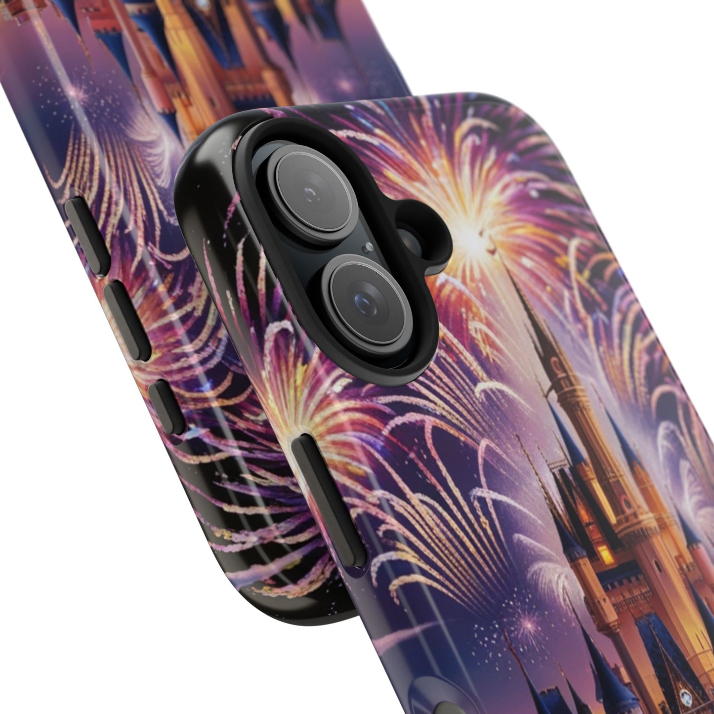 Magical Castle and Fireworks Tough Phone Case for iPhone 16 15 14 13 12 11 X 8 7 Samsung Galaxy S24 S23 S22 S21