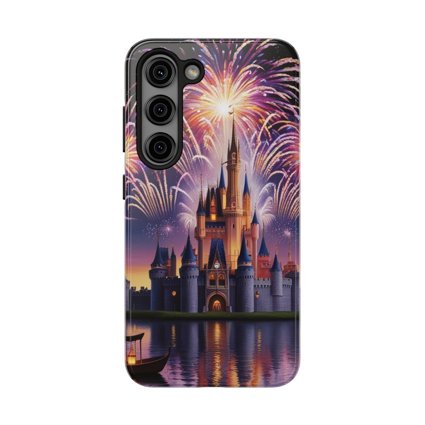 Magical Castle and Fireworks Tough Phone Case for iPhone 16 15 14 13 12 11 X 8 7 Samsung Galaxy S24 S23 S22 S21