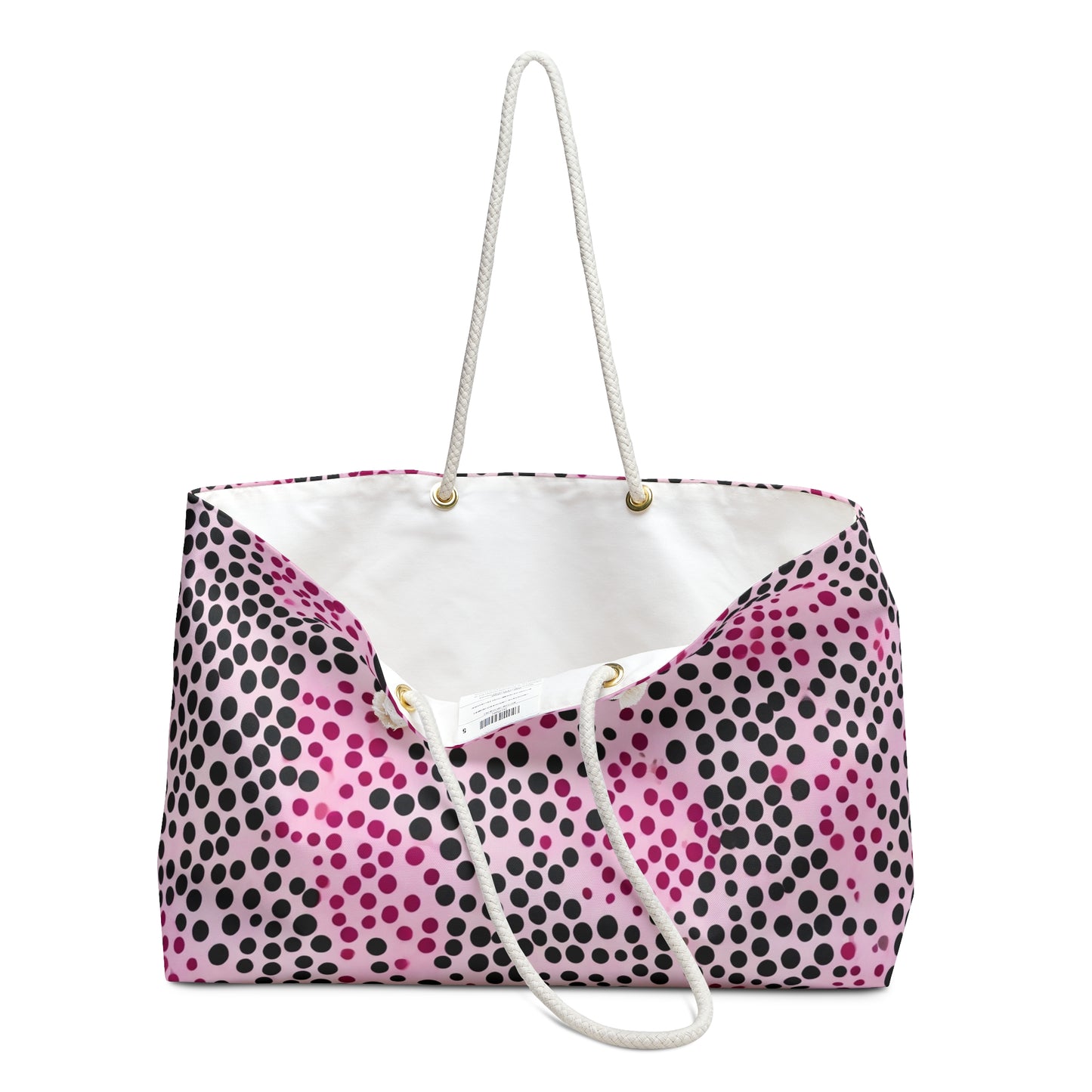 Pink Polka Dot Weekender Bag