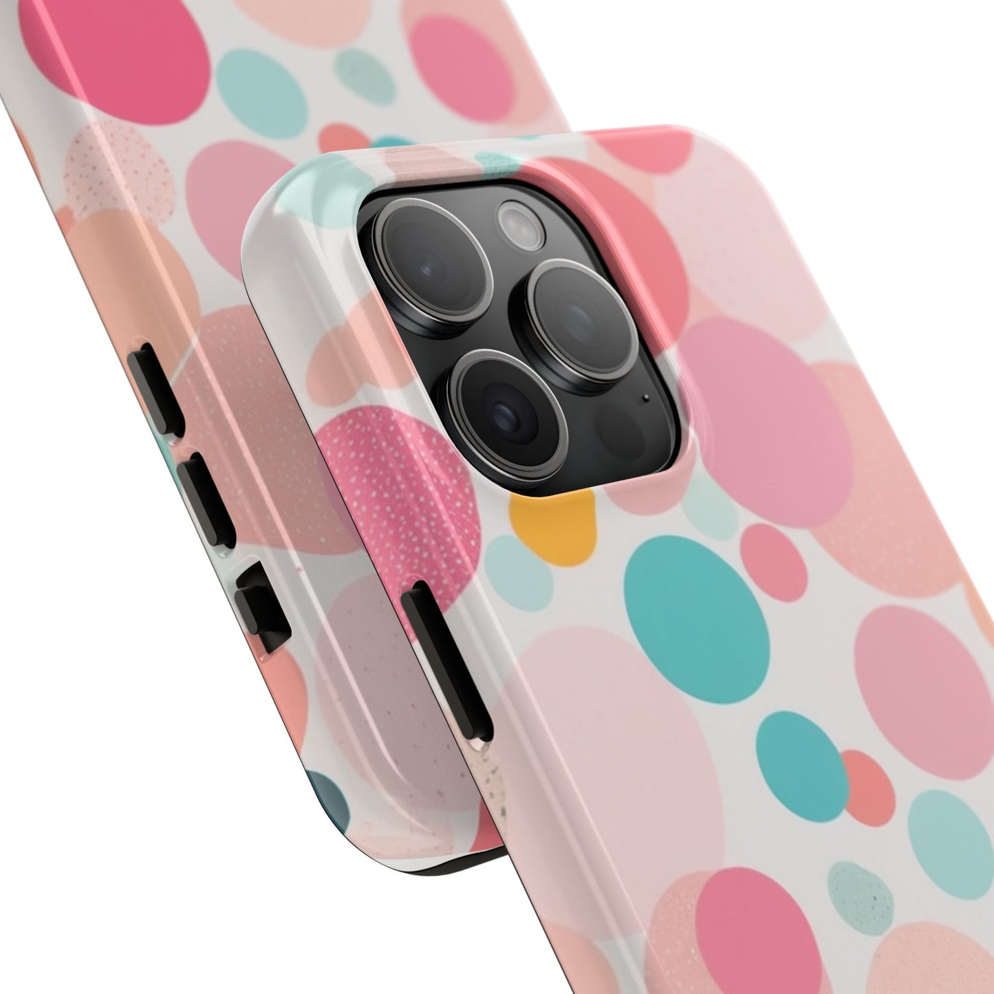 Pink Polka Dot Phone Case for iPhone 16 15 14 13 12 11 X 8 7 Samsung Galaxy S24 S23 S22 S21
