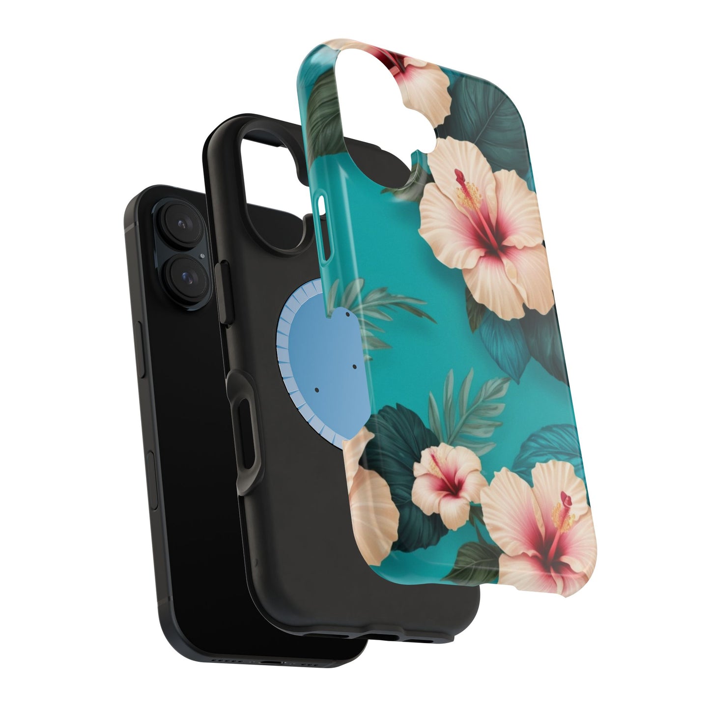 Tropical Floral Magnetic Tough Phone Case for iPhone 16 15 14 13